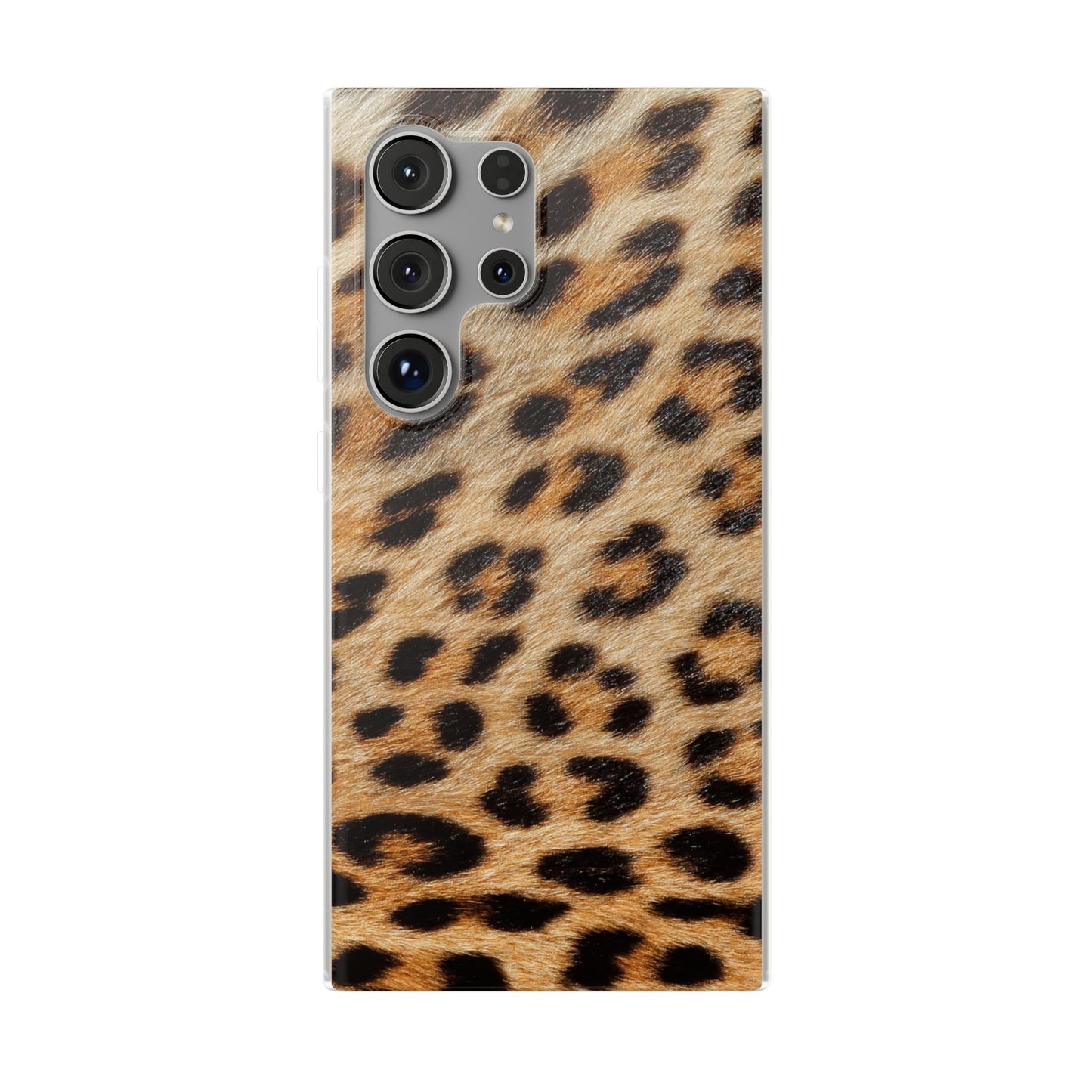 Leopard Print Flexi Phone Case — Soft-Touch Animal Print cover for Apple iPhone and Samsung Galaxy.