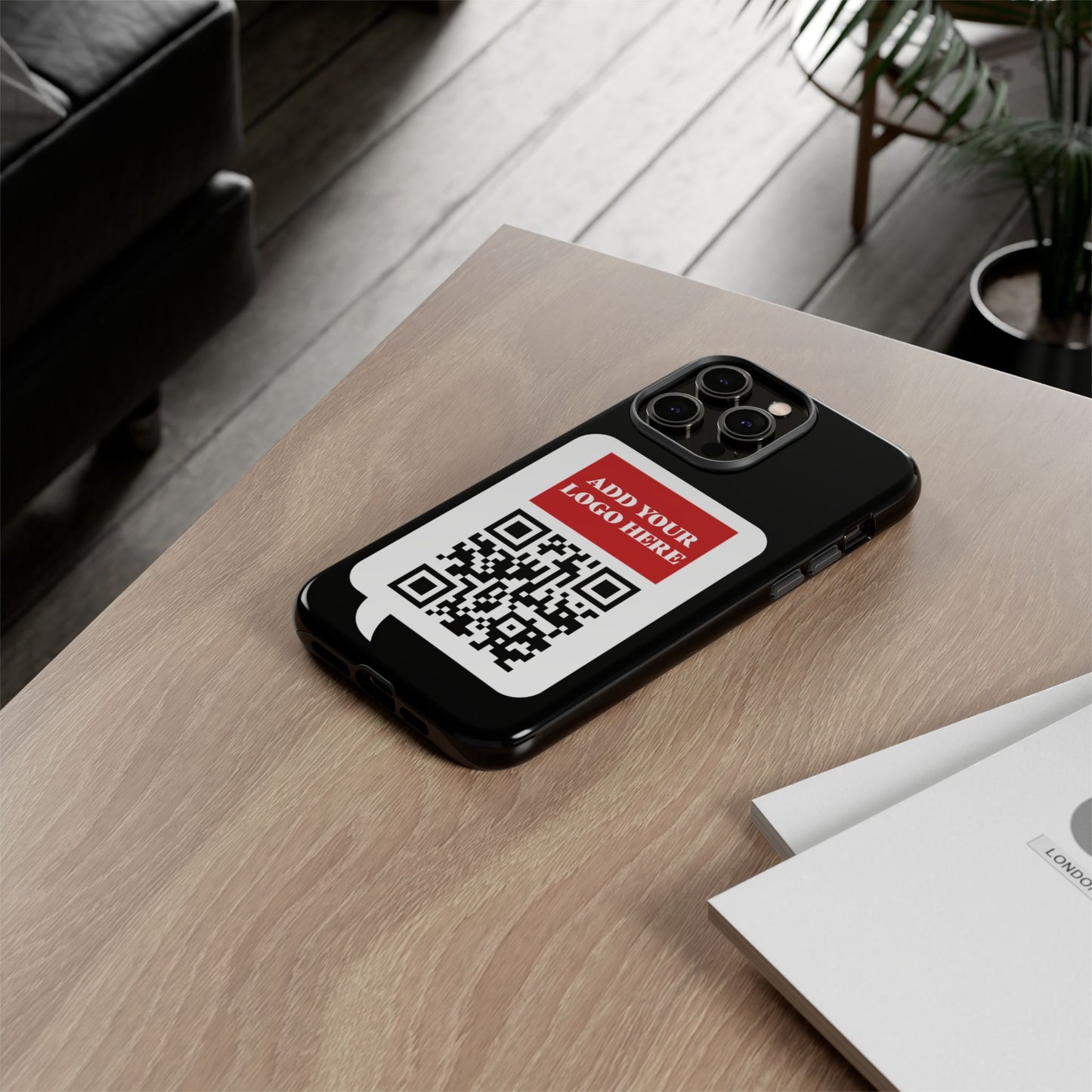 Custom QR Code and Logo Tough Phone Case — Contact Case