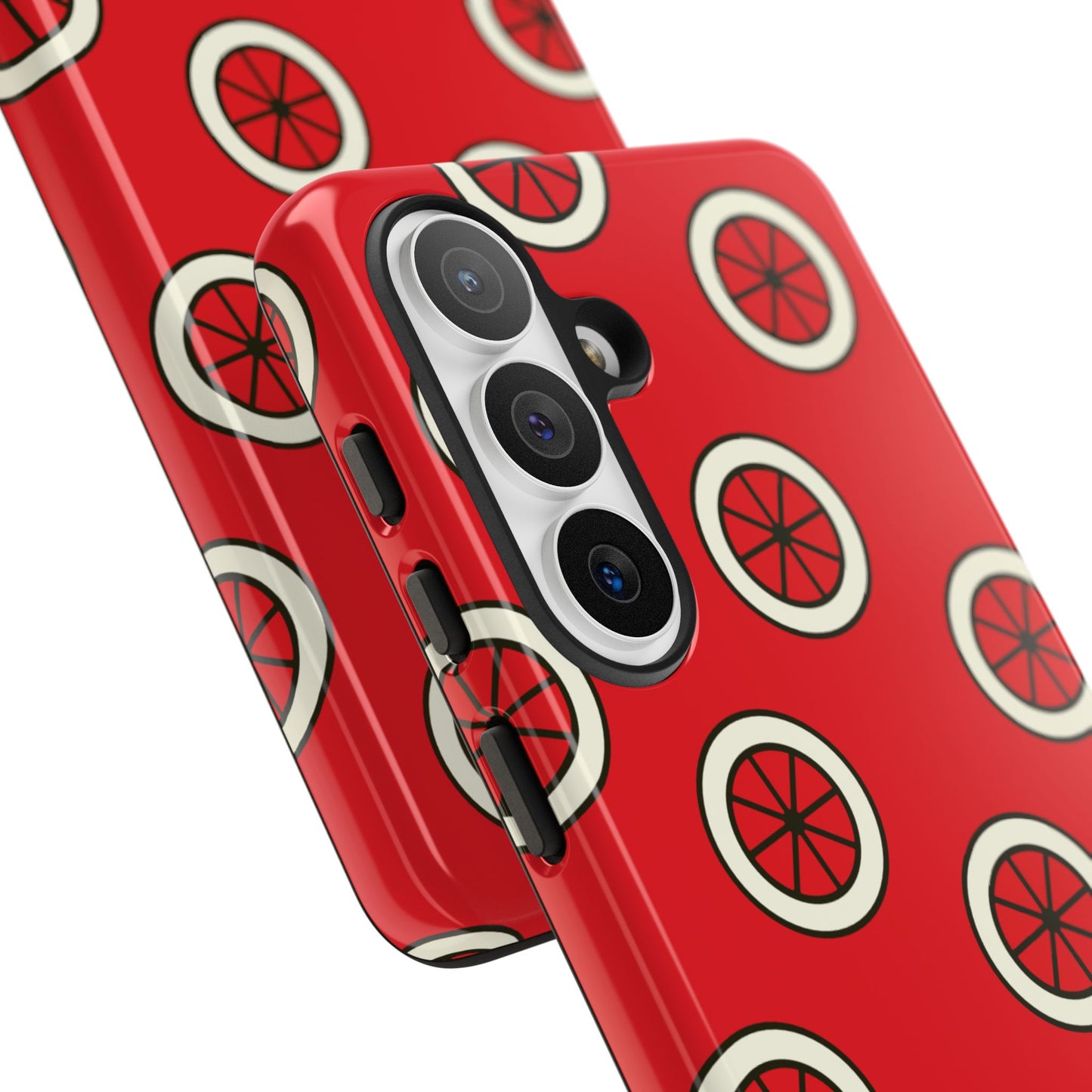 Red Citrus Pattern Phone Case — Protective Tough Phone Cover