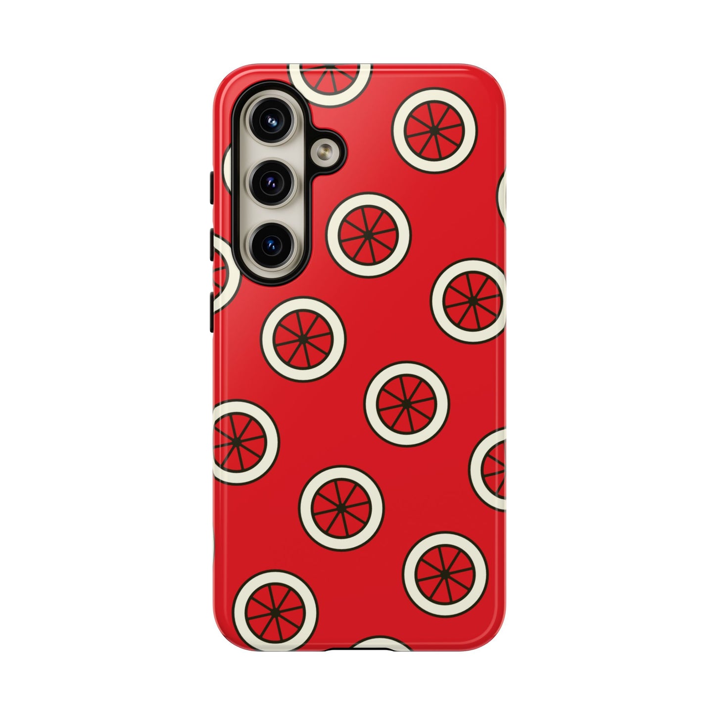 Red Citrus Pattern Phone Case — Protective Tough Phone Cover
