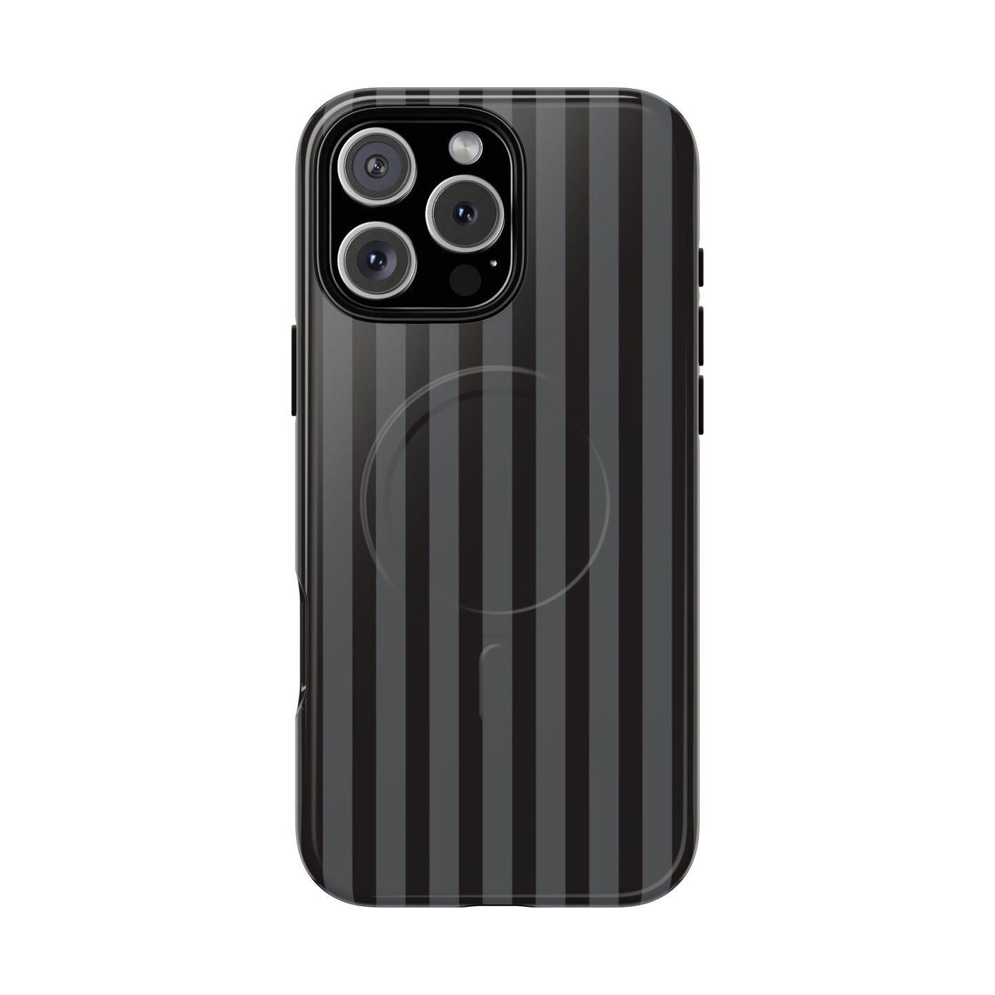 Magnetic Tough Phone Case — Black Stripe Protective Cover