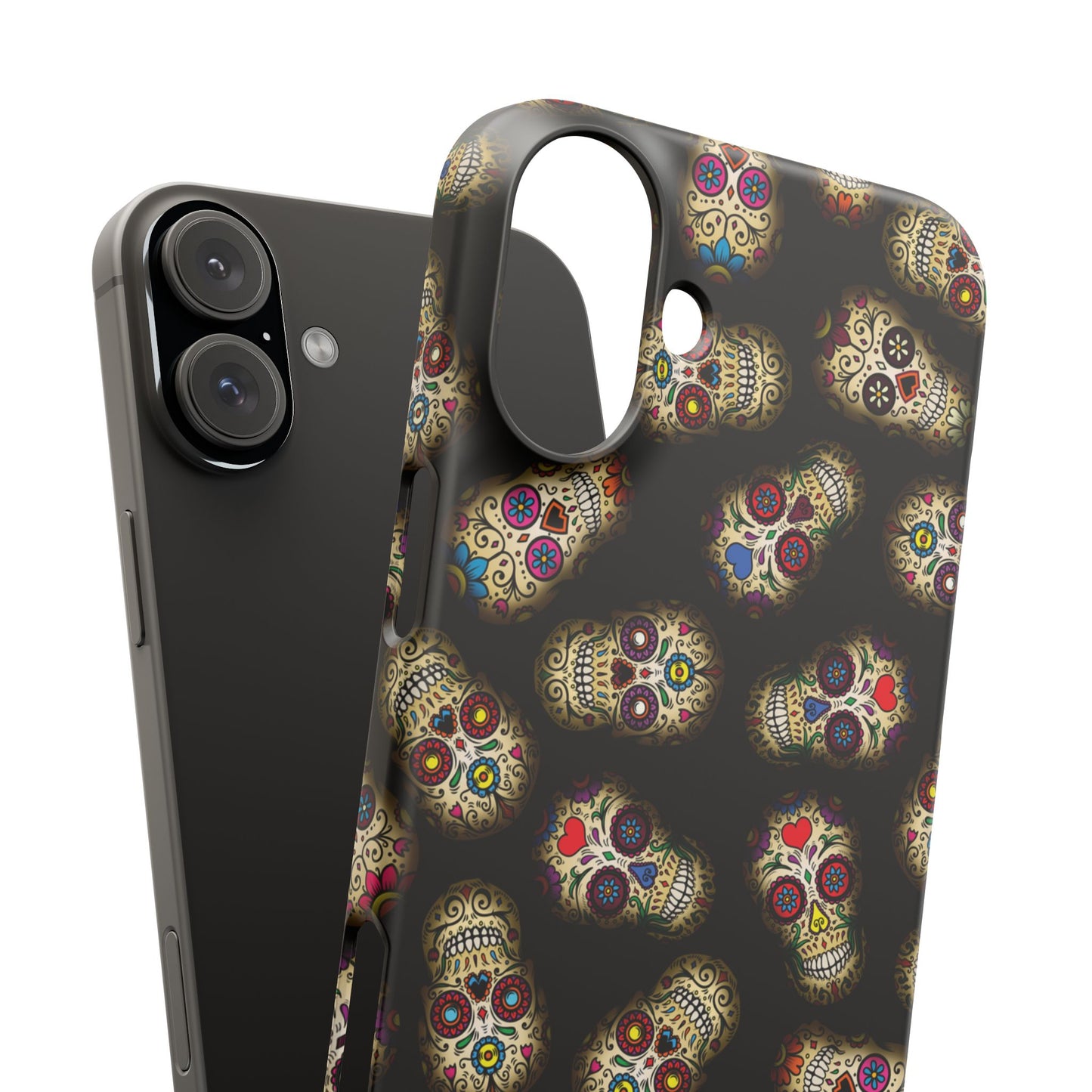 Sugar Skull — Day of the Dead Floral Slim Case for Apple iPhone, Samsung Galaxy and Google Pixel.