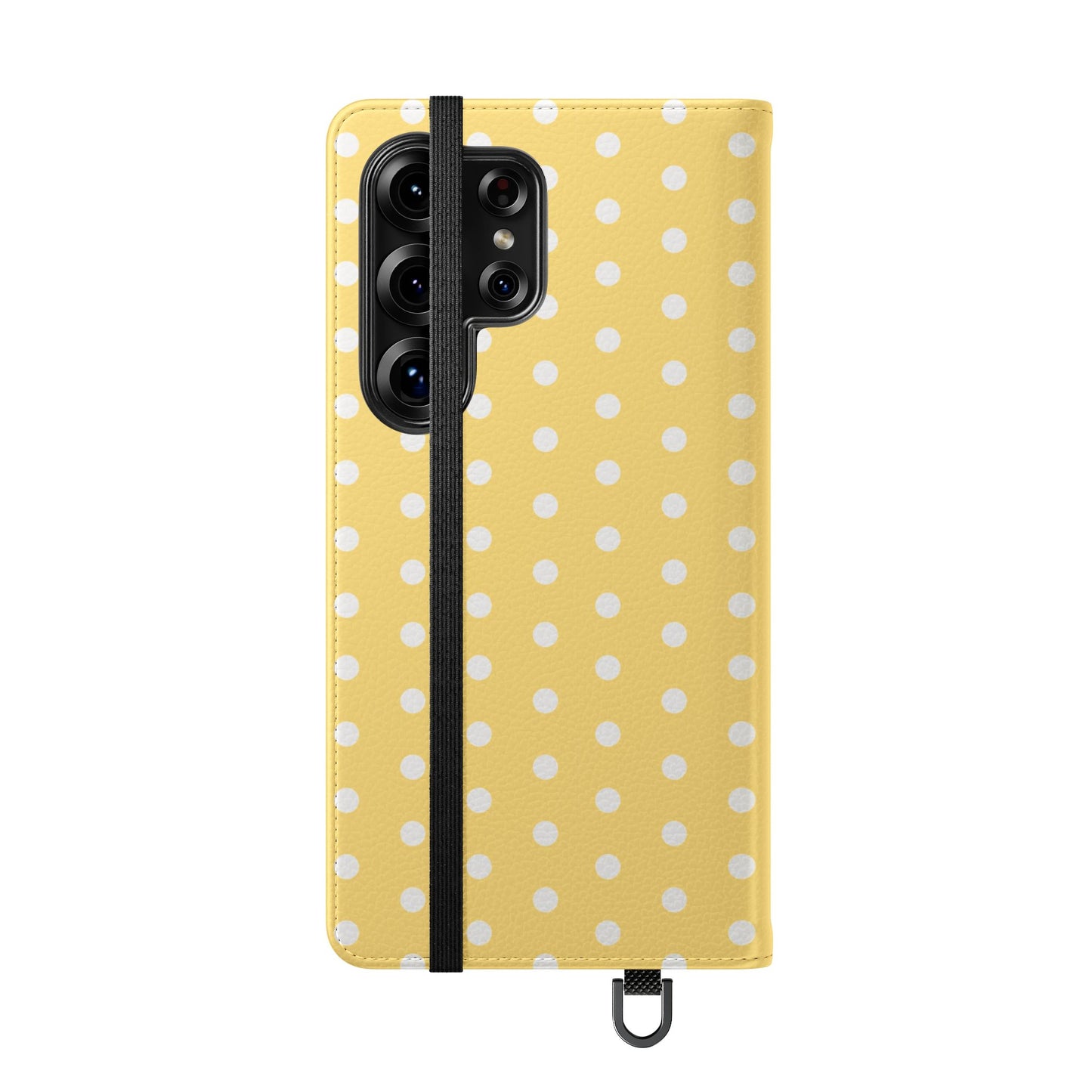 Polka Dot Flip Phone Case — Yellow Polka Dot Wallet Cover