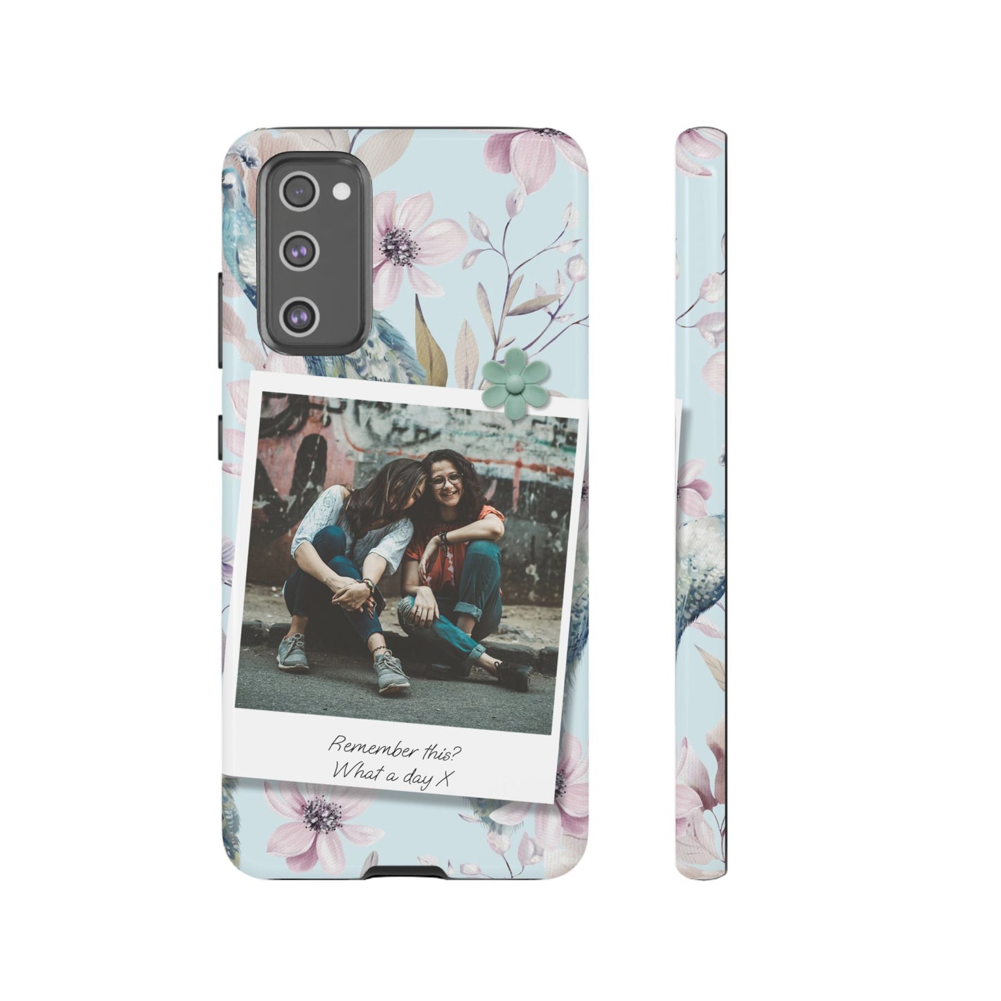 Single Image Personalised Floral Photo Tough Case for Apple iPhone, Samsung Galaxy and Google Pixel.