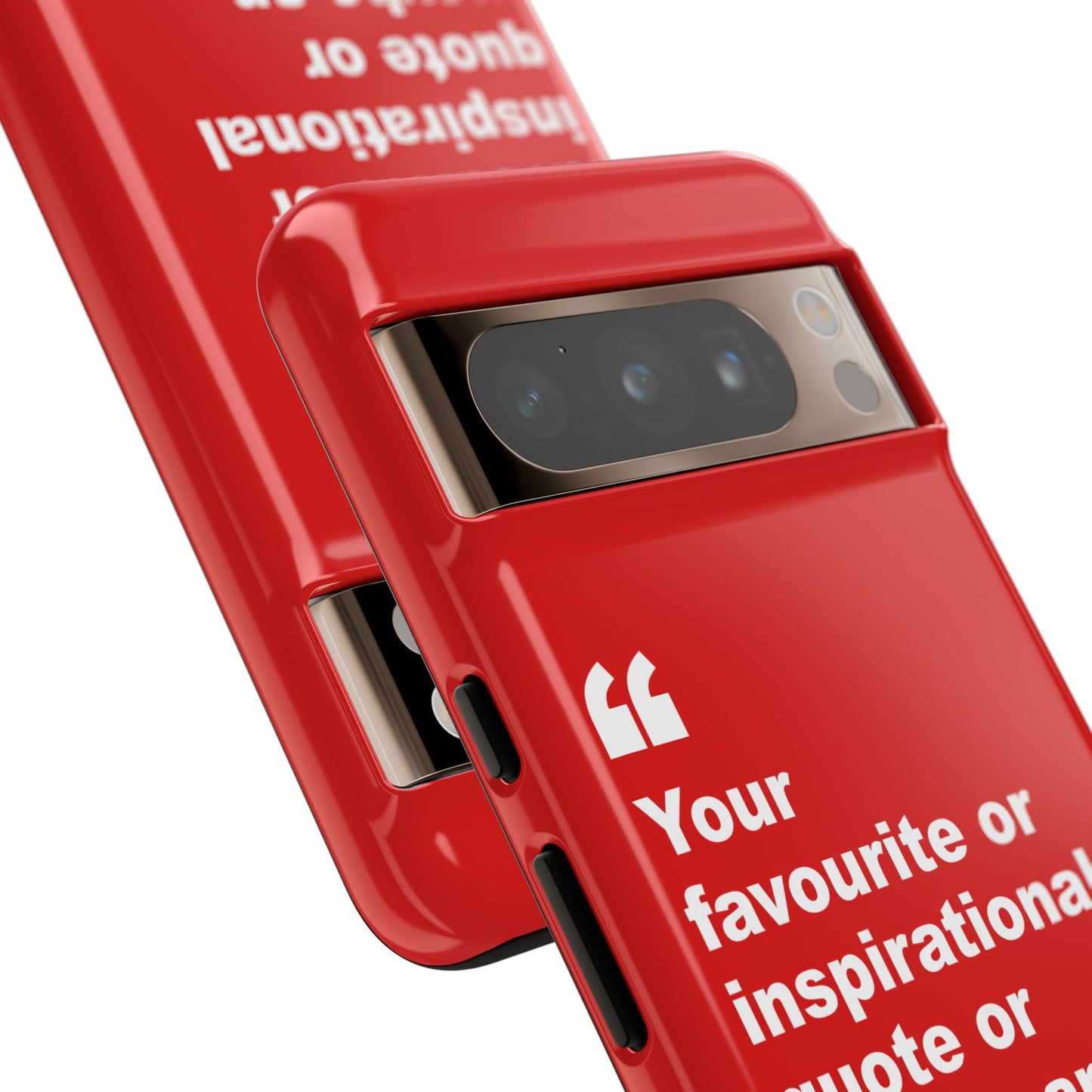 Personalised Inspirational Quote Tough Phone Case — Customizable Text Design