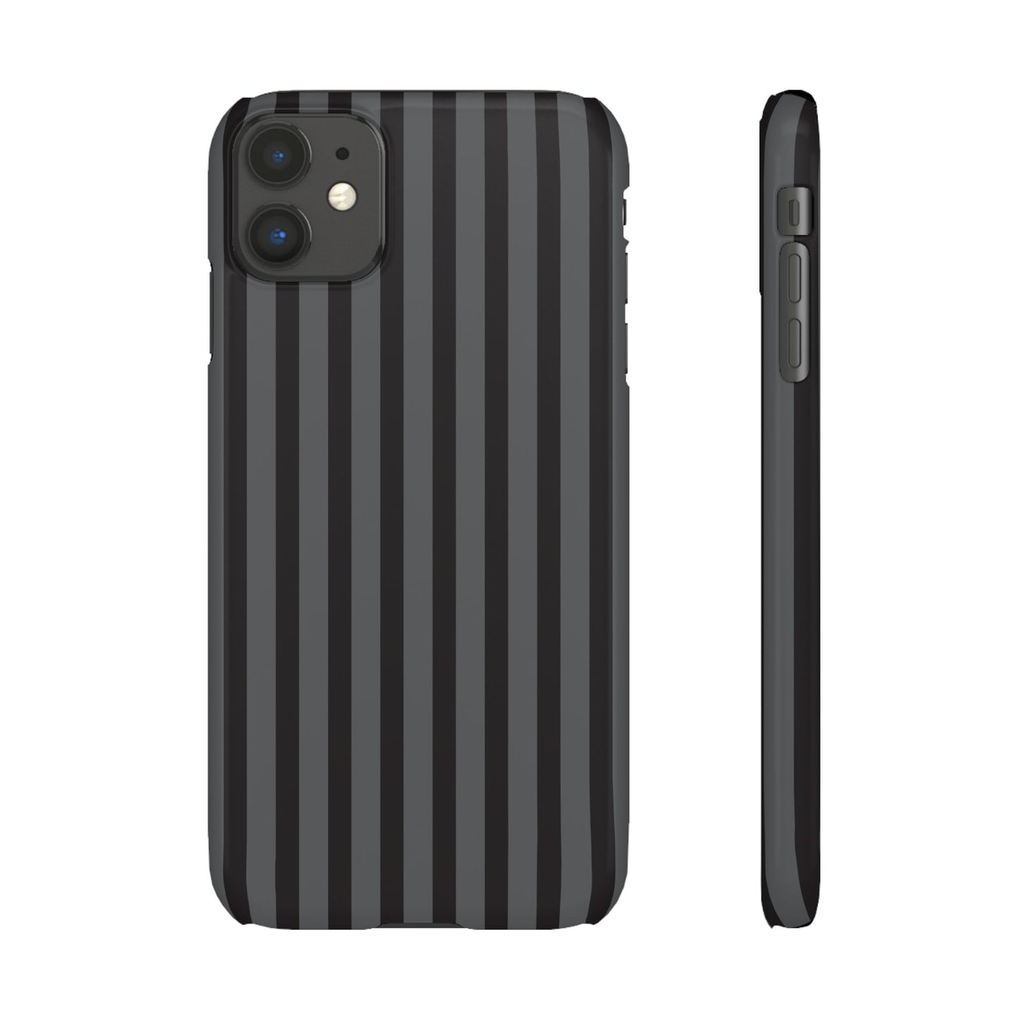 Black Vertical Stripe Snap Phone Case – Slim Protective Cover