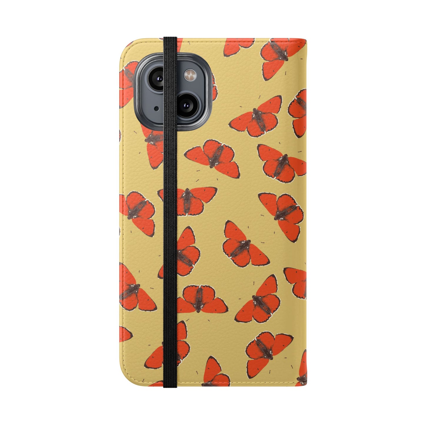 Red Butterflies Flip Phone Case — Flip Wallet Cover