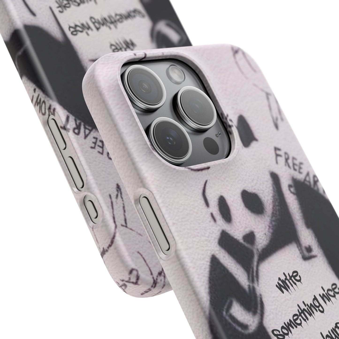Personalised Panda Stencil Phone Case for Apple iPhone, Samsung Galaxy and Google Pixel.