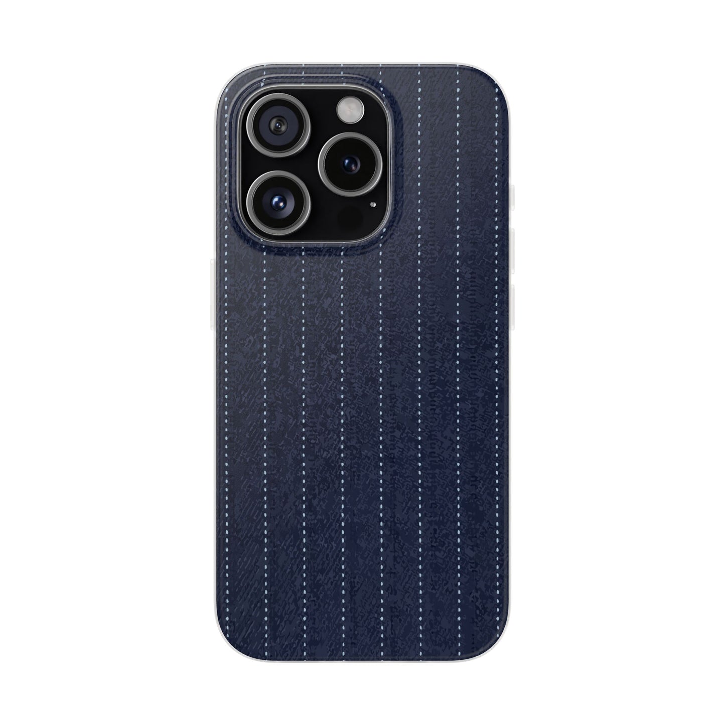 Navy Pinstripe Flexi Phone Case for Apple iPhone, Samsung Galaxy.