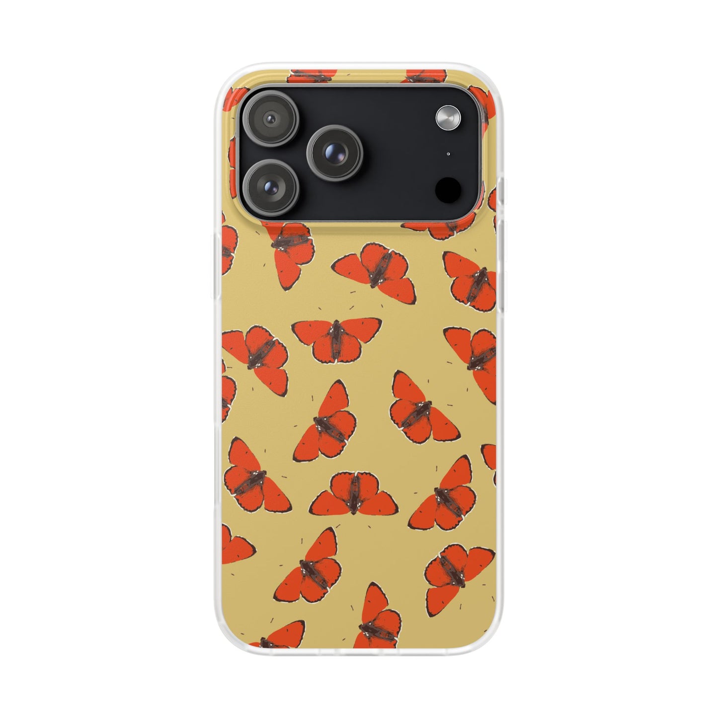 Butterfly Pattern Flexi Phone Case for Apple iPhone and Samsung Galaxy.