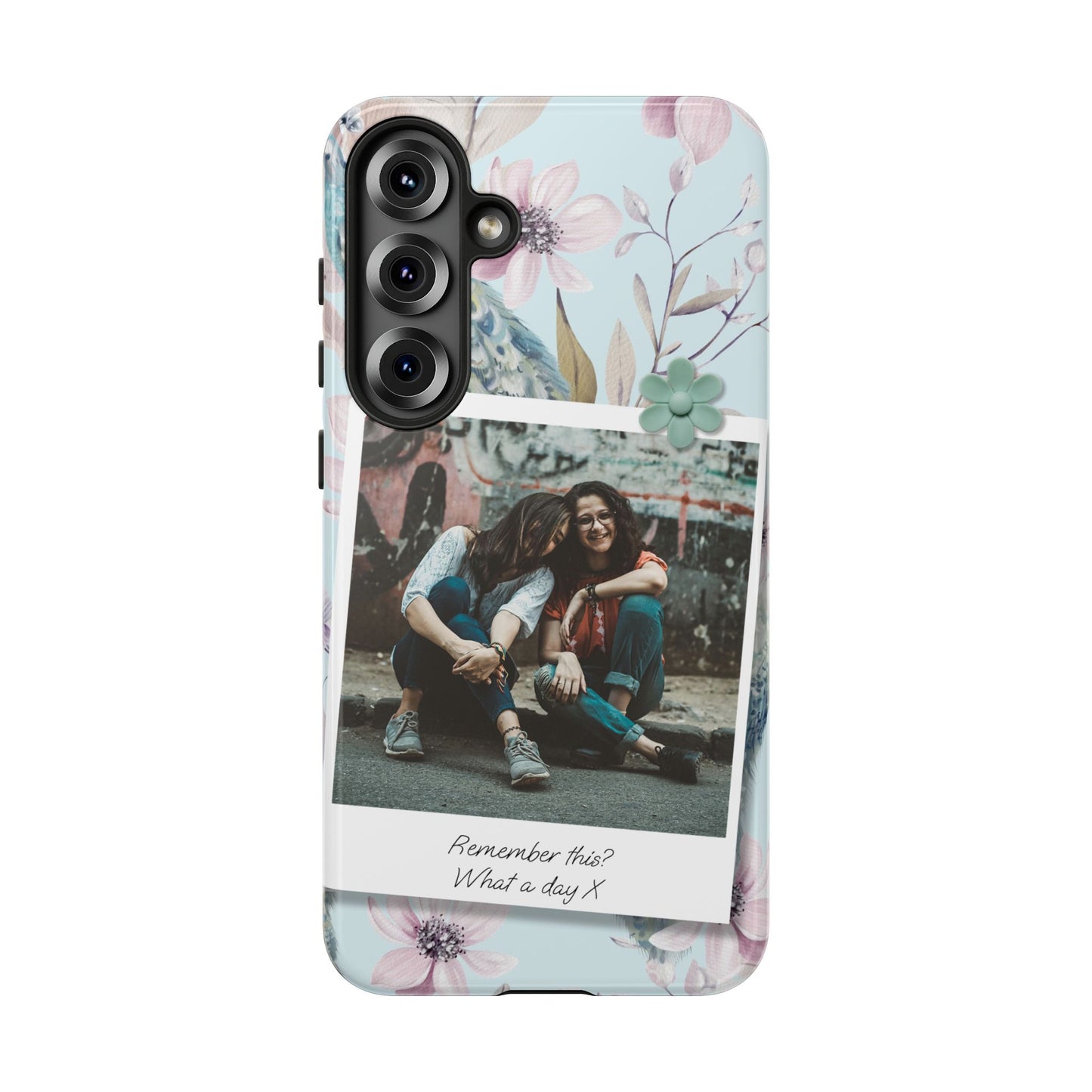 Single Image Personalised Floral Photo Tough Case for Apple iPhone, Samsung Galaxy and Google Pixel.