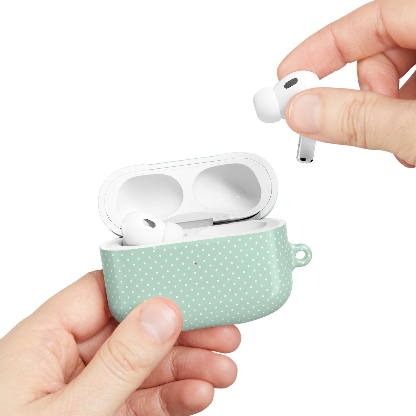 Pastel Green Polka Dot AirPod Case — Classic Pastel Green Polka Dot Protective Cover