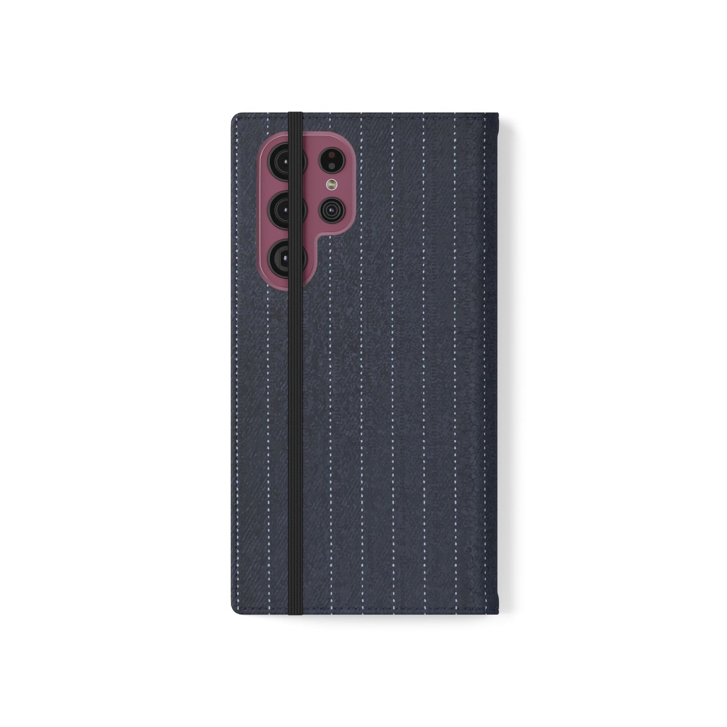 Pinstripe Flip Phone Case — Wallet Folio with Card Slots