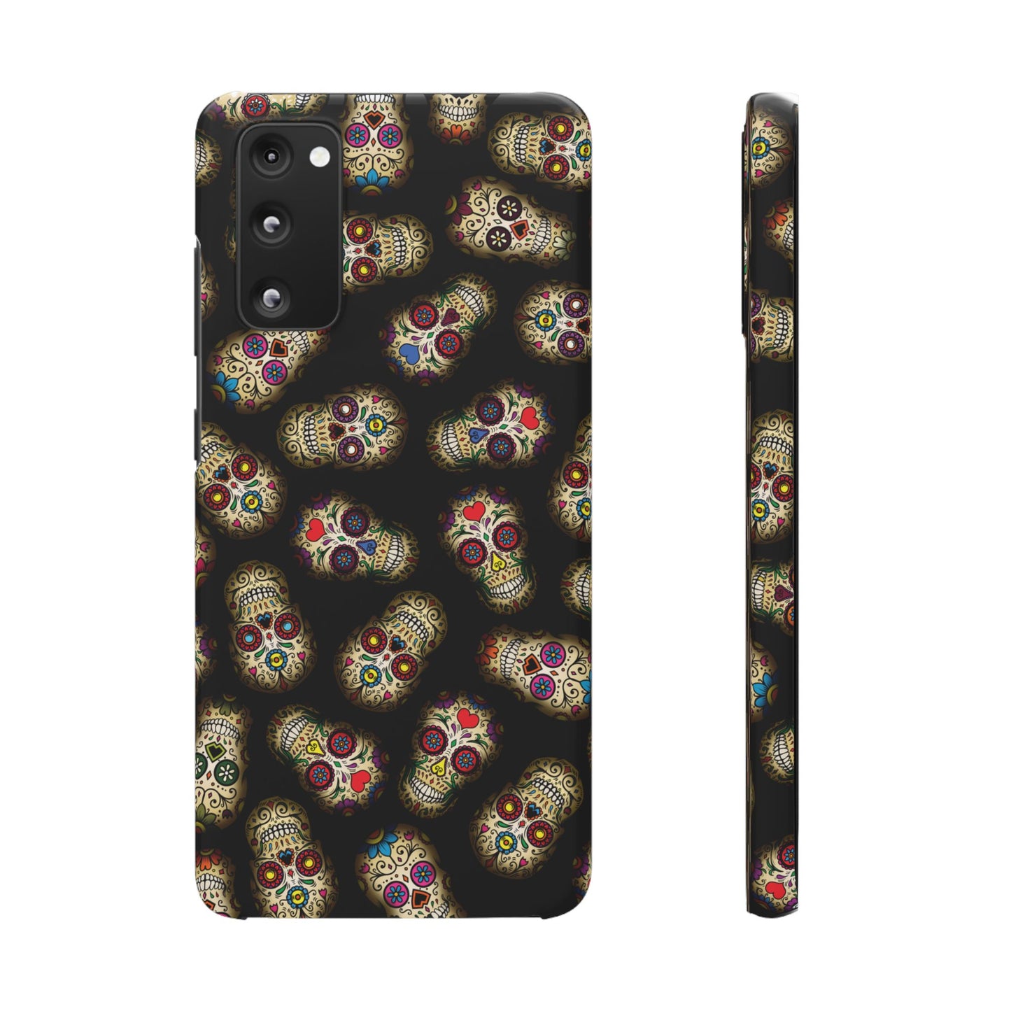 Sugar Skull — Day of the Dead Floral Slim Case for Apple iPhone, Samsung Galaxy and Google Pixel.