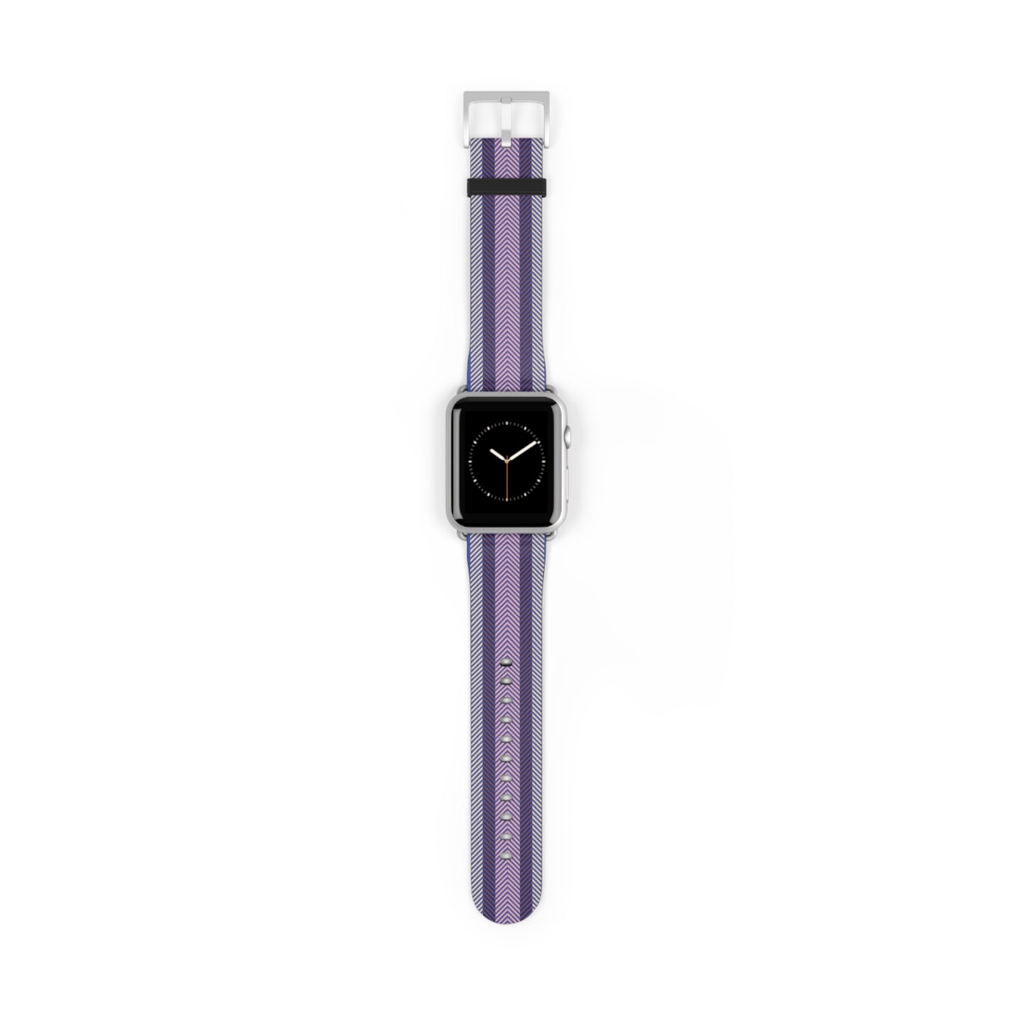 Purple Striped Silicone Watch Band – Sleek Casual Apple Watch Strap