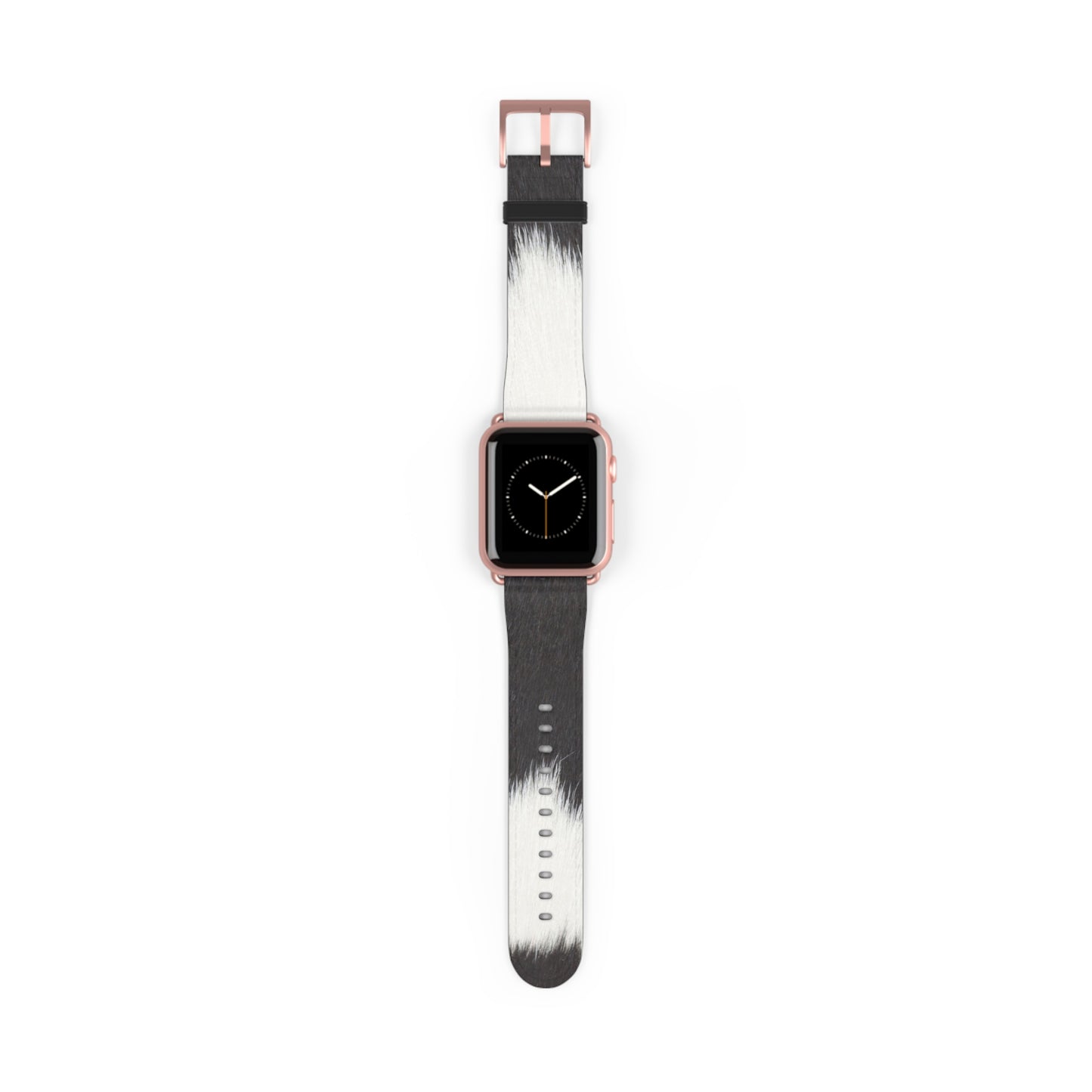 Cow Hide Watch Band for Apple Watch in faux-leather, luxury accessory with stainless steel buckle, everyday wear
