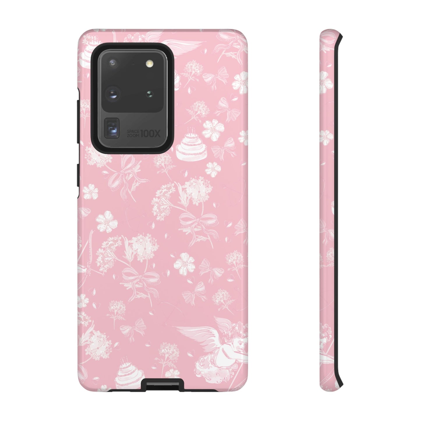 Floral Pink Tough Phone Case – Lightweight Protective Cover