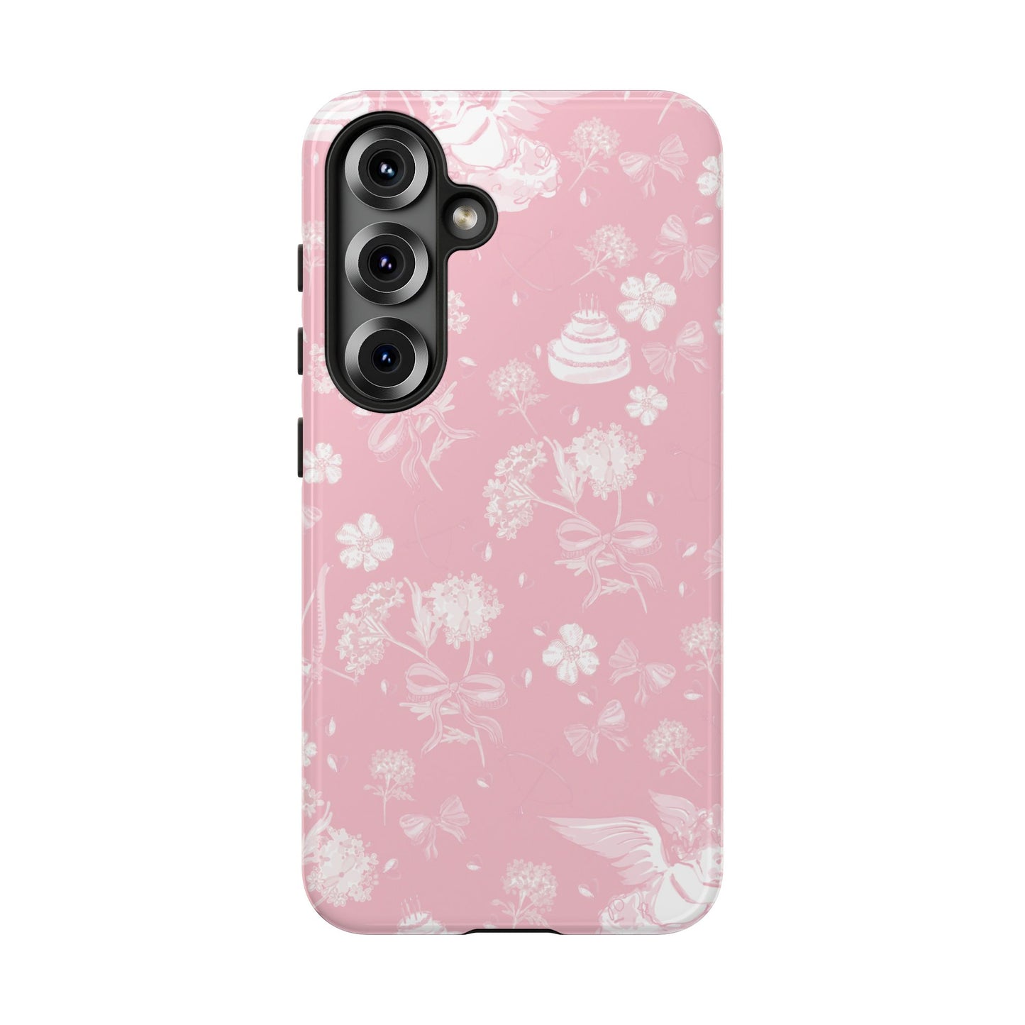 Floral Pink Tough Phone Case – Lightweight Protective Cover