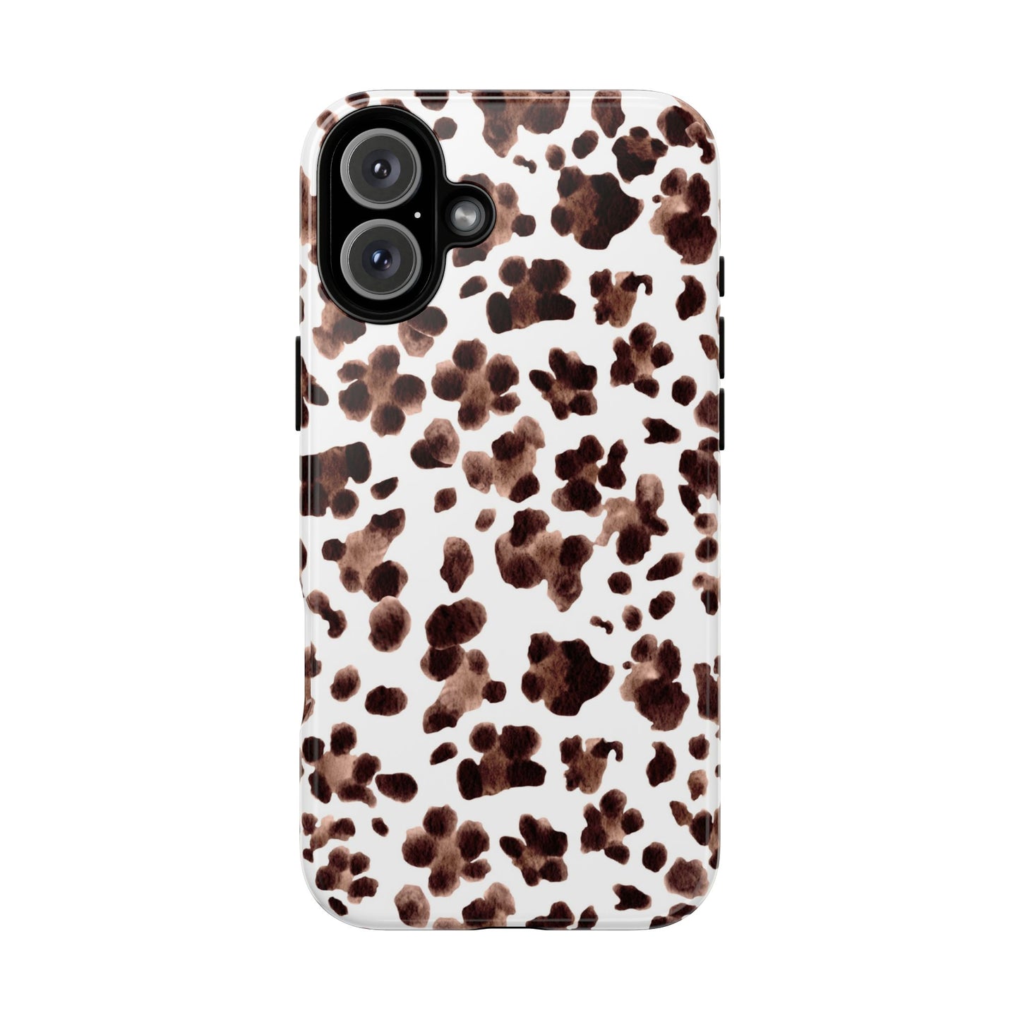 Brown Cowhide Print Phone Case — Tough Protective iPhone Cover