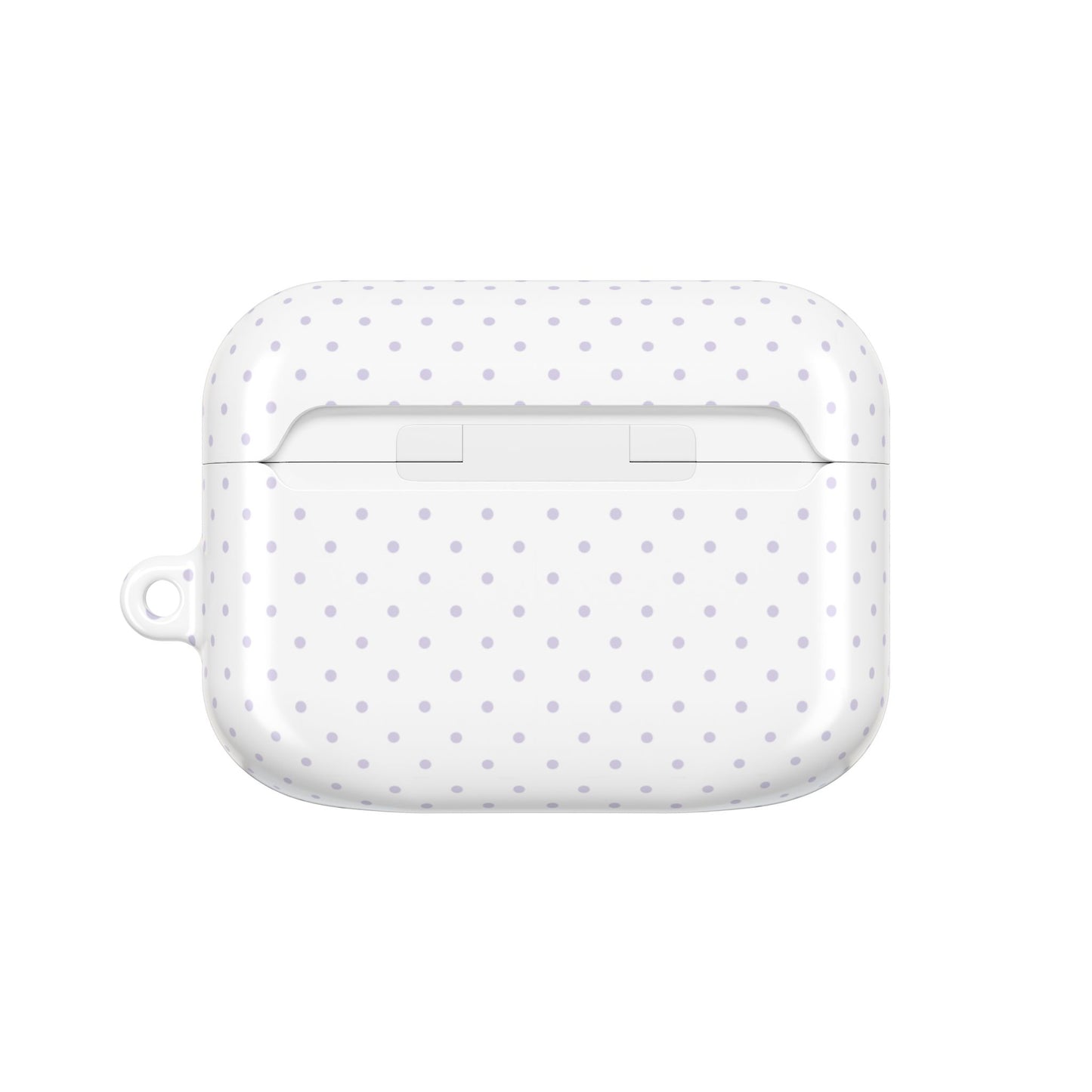 White and Violet Pastel Polka Dot AirPod Case — Classic Pastel White and Violet Polka Dot Protective Cover