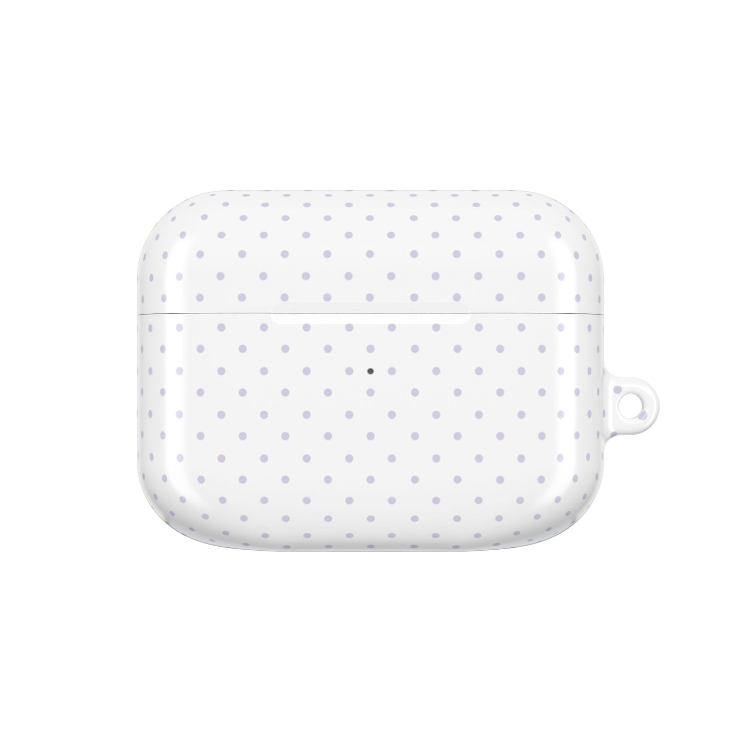 White and Violet Pastel Polka Dot AirPod Case — Classic Pastel White and Violet Polka Dot Protective Cover