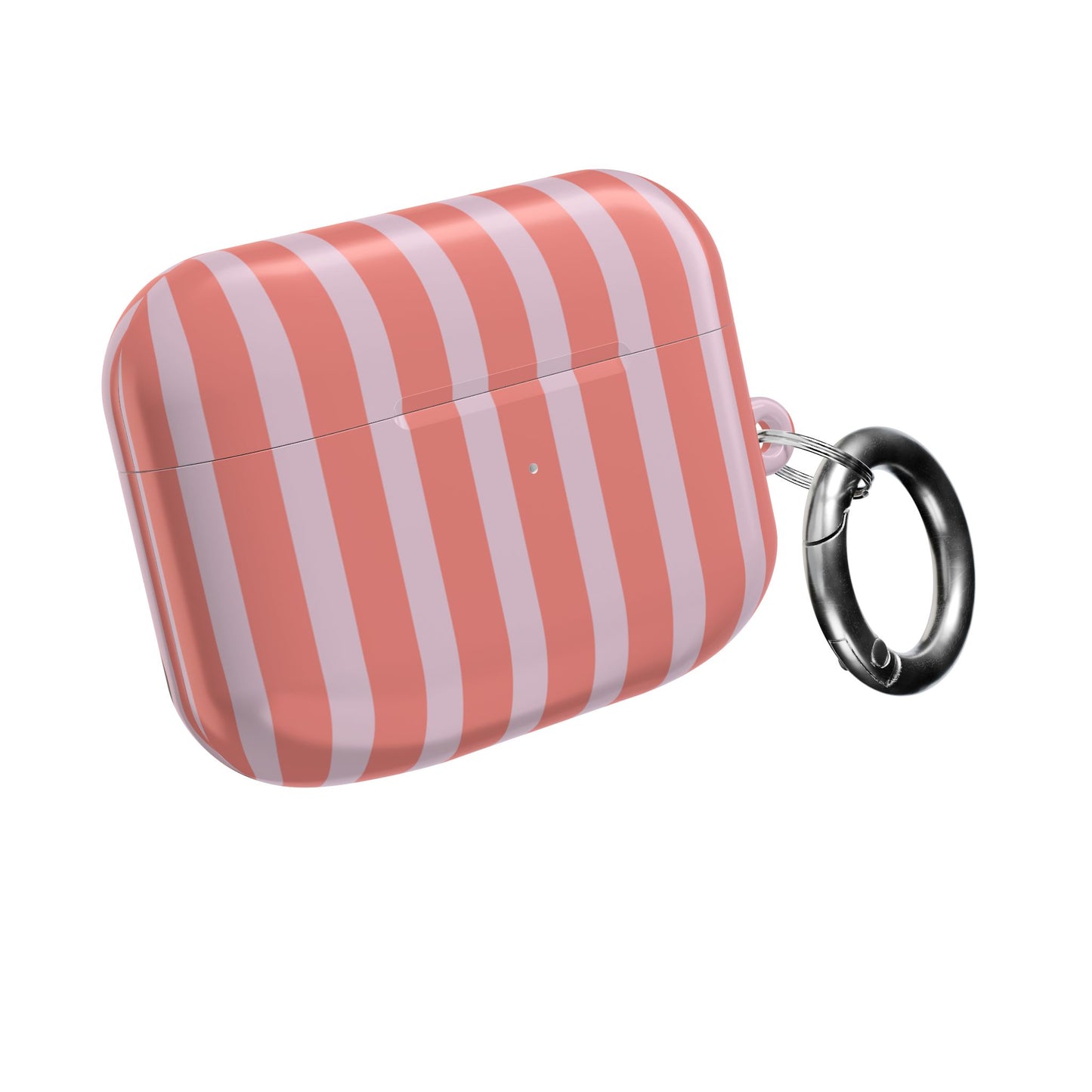 Striped Coral AirPod Case — Pink & Coral Protective Cover