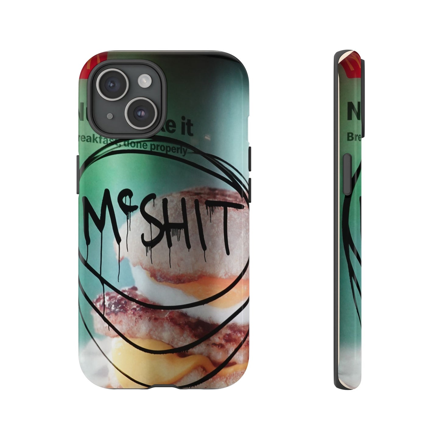 Phone Case — Grunge 'Misfit' Cheeseburger Design