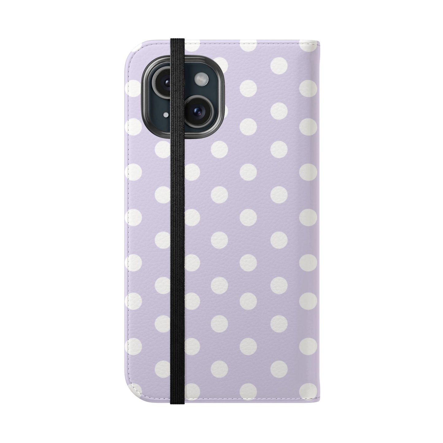 Polka Dot Flip Phone Case — Violet Polka Dot Wallet Cover