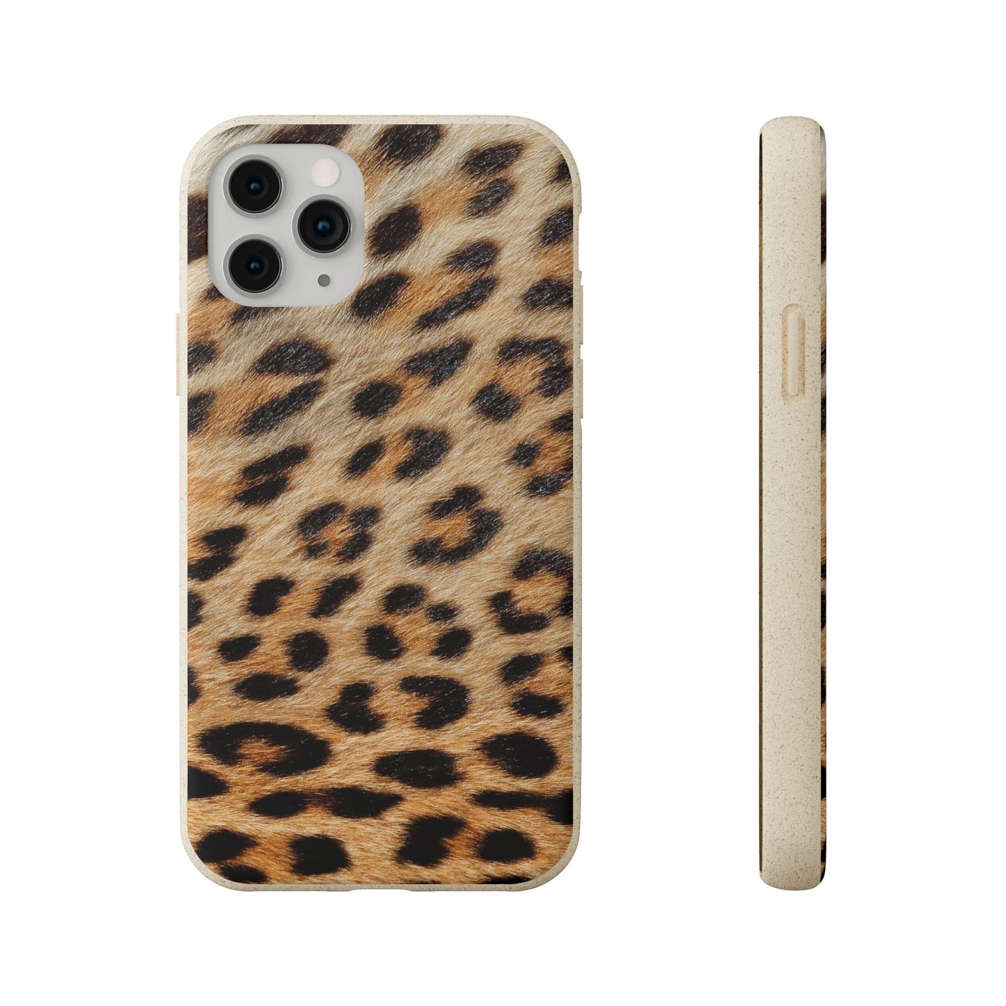 Leopard Print Biodegradable Phone Case — Eco-Friendly Animal Print Phone Cover for Apple iPhone and Samsung Galaxy.