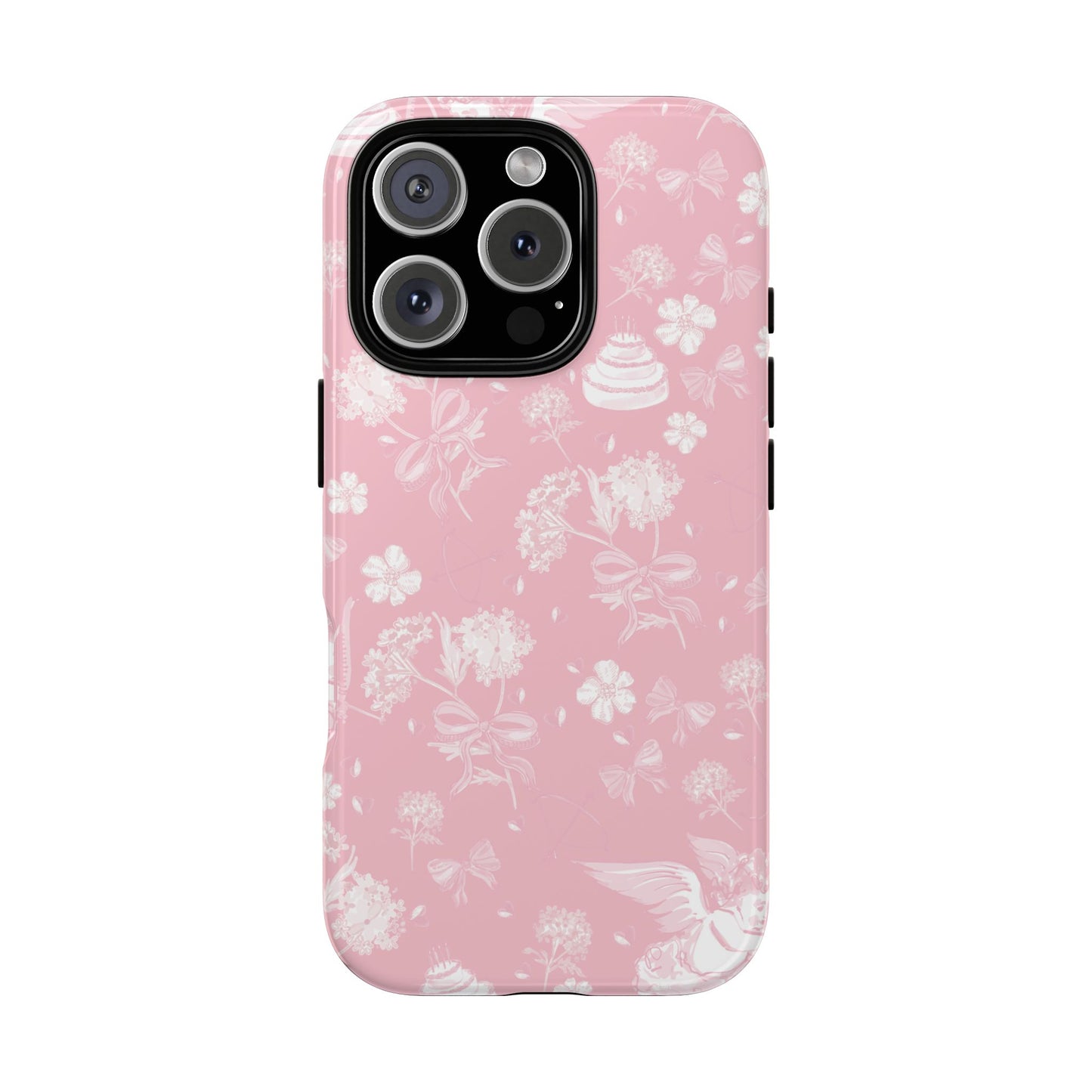 Floral Pink Tough Phone Case – Lightweight Protective Cover