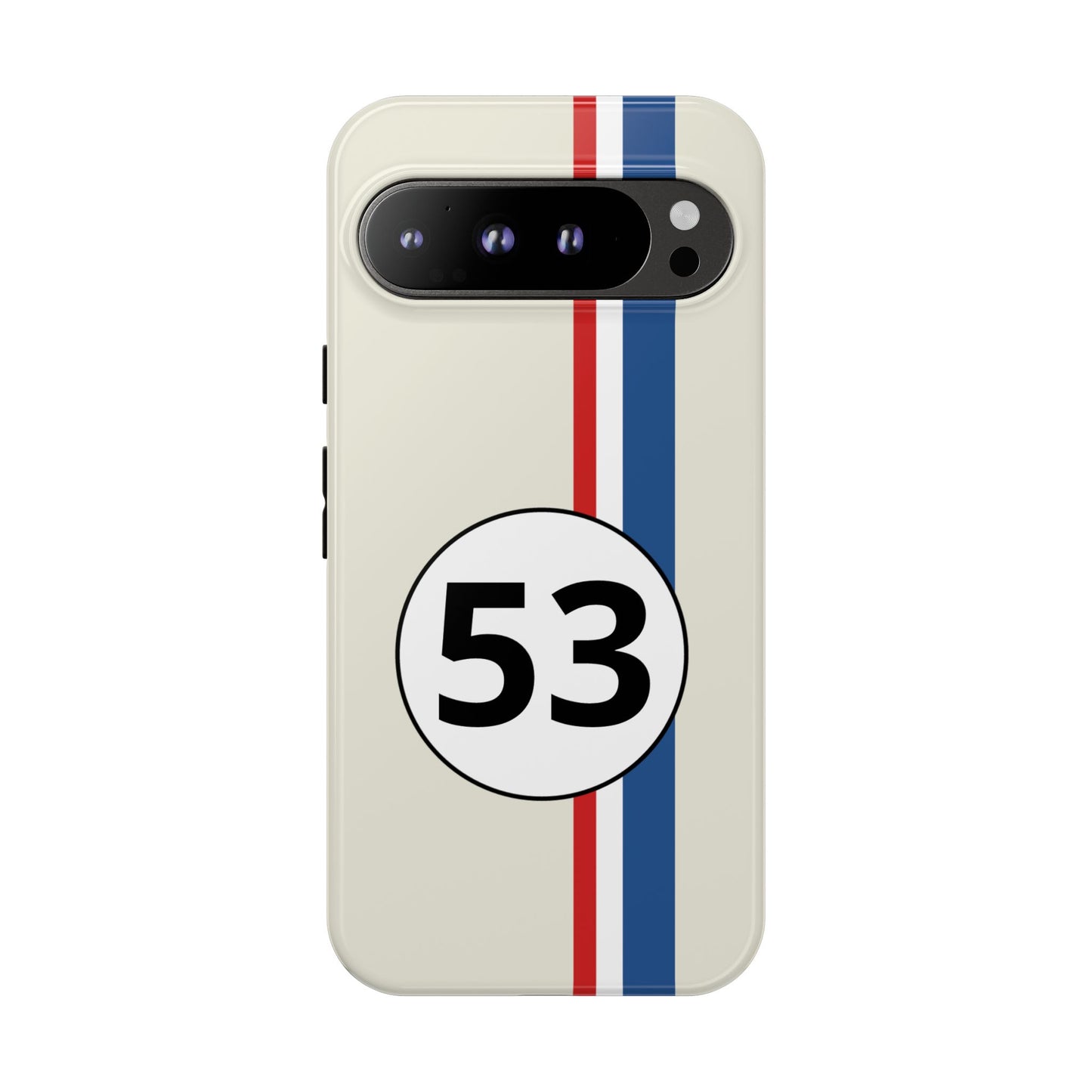 Racing Stripe Personalised Number Tough Phone Case for Apple iPhone, Samsung Galaxy and Google Pixel.