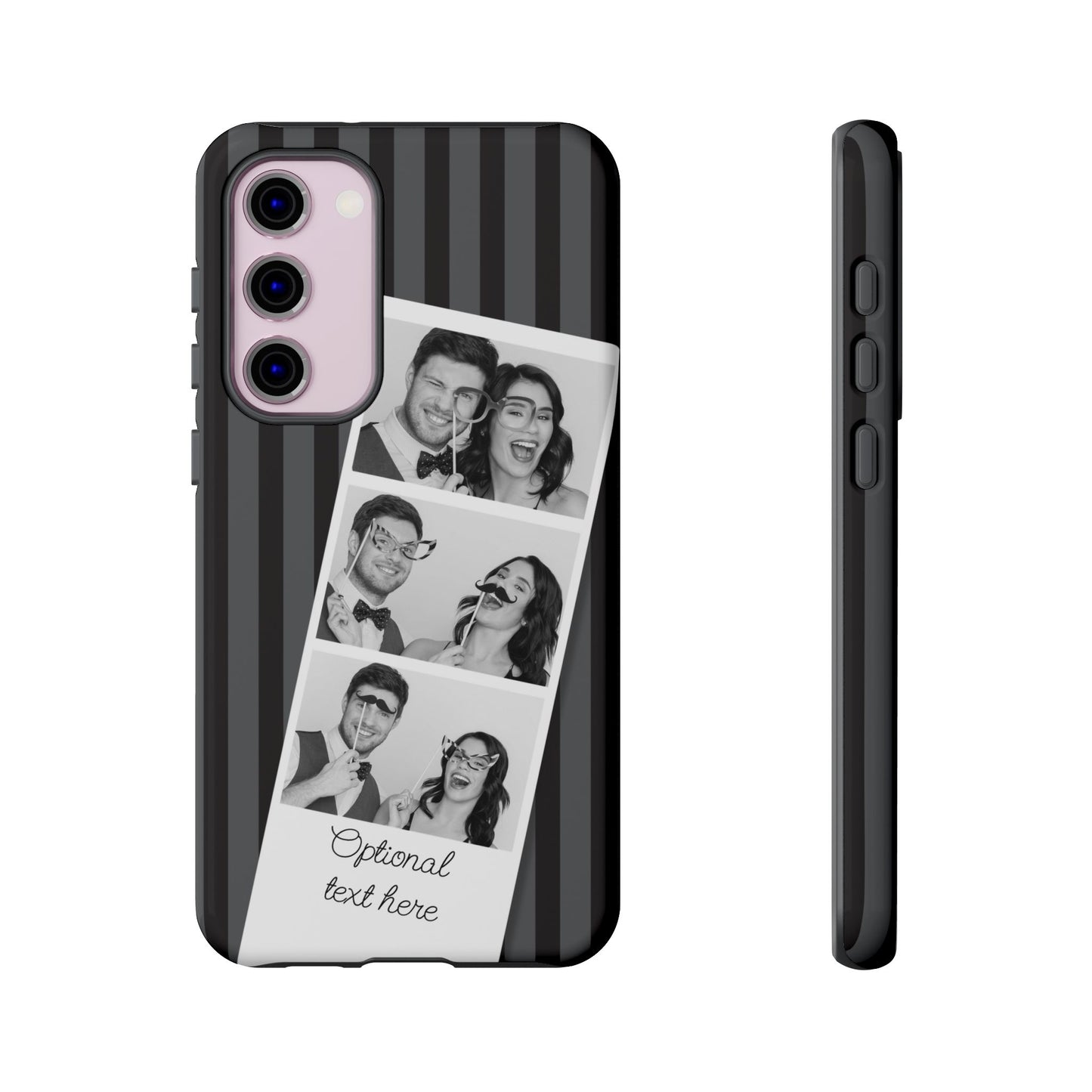 Customisable Three Image Retro Photobooth Design Tough Case for Apple iPhone, Samsung Galaxy and Google Pixel.