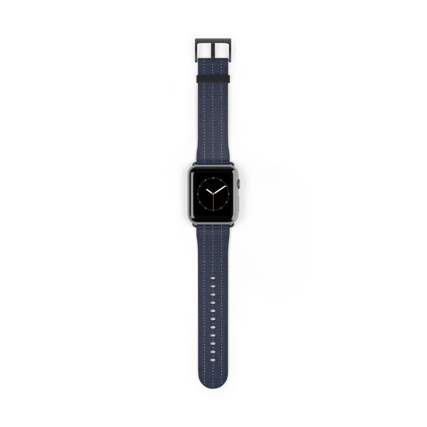 Navy Stitch Leather Watch Band — Classic Apple Watch Strap