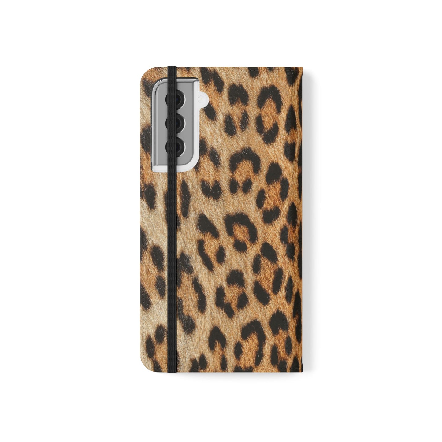 Leopard Fur Flip Phone Case — Leopard Fur Wallet Cover