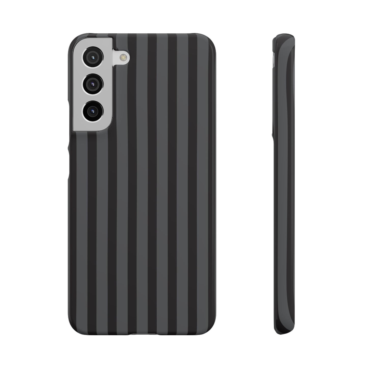 Black Vertical Stripe Snap Phone Case – Slim Protective Cover