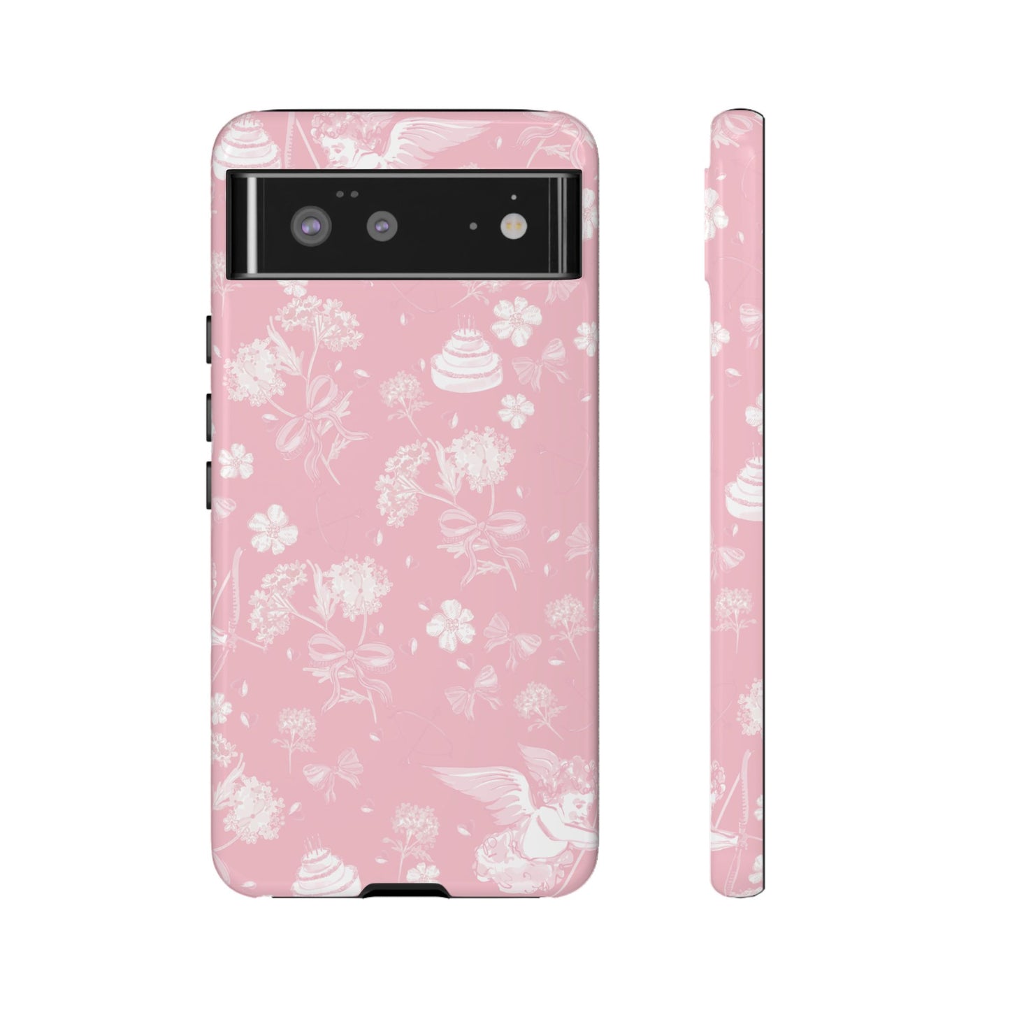 Floral Pink Tough Phone Case – Lightweight Protective Cover