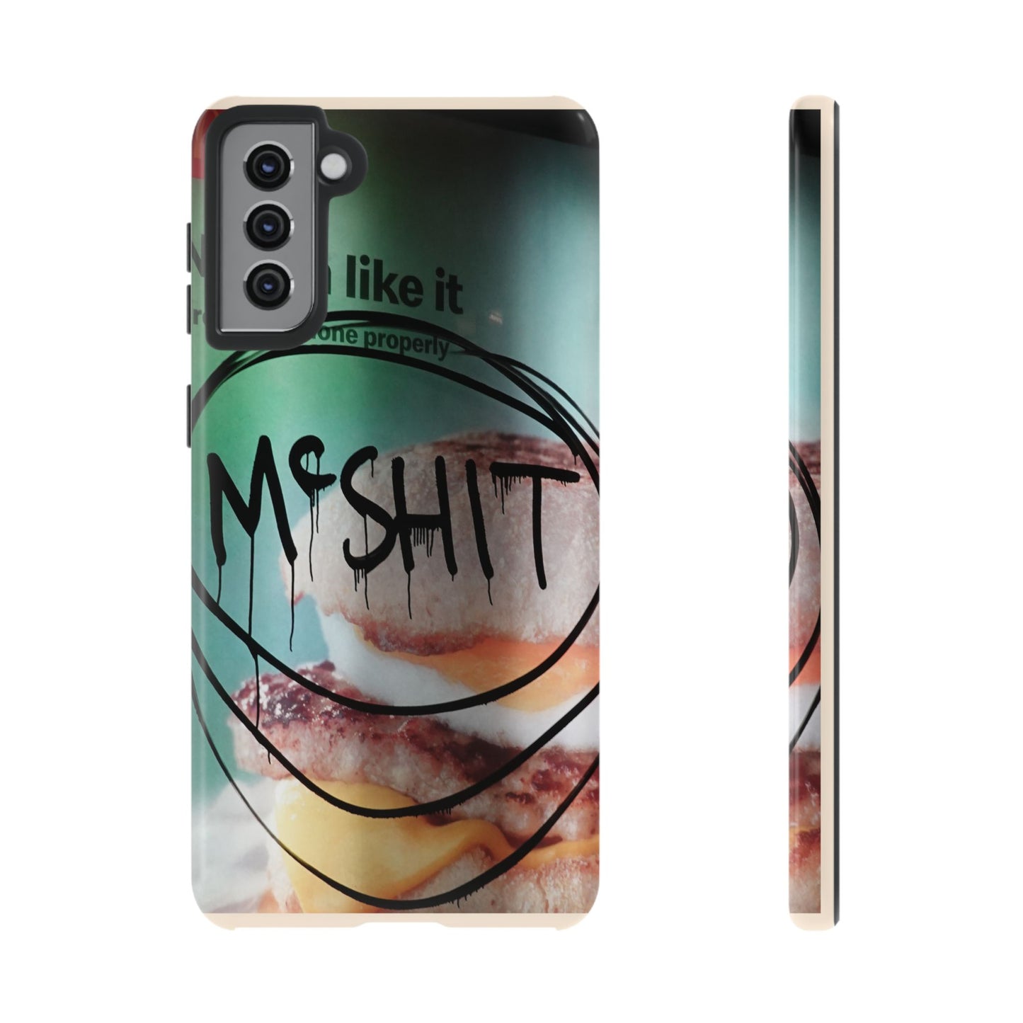 Phone Case — Grunge 'Misfit' Cheeseburger Design