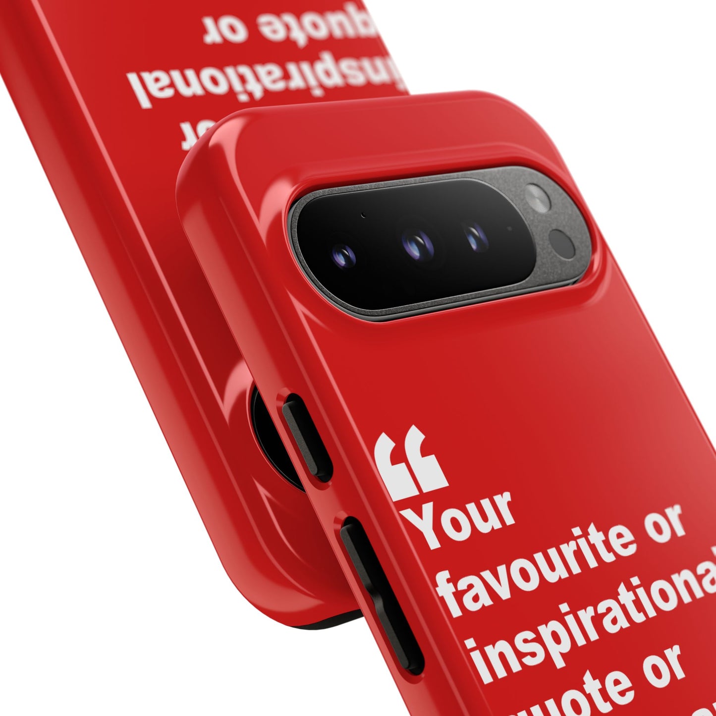 Personalised Inspirational Quote Tough Phone Case — Customizable Text Design