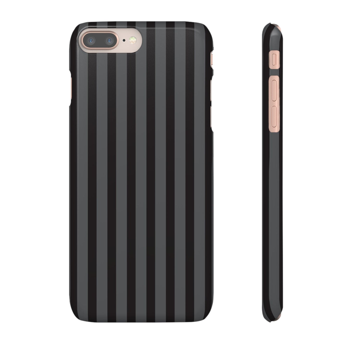 Black Vertical Stripe Snap Phone Case – Slim Protective Cover