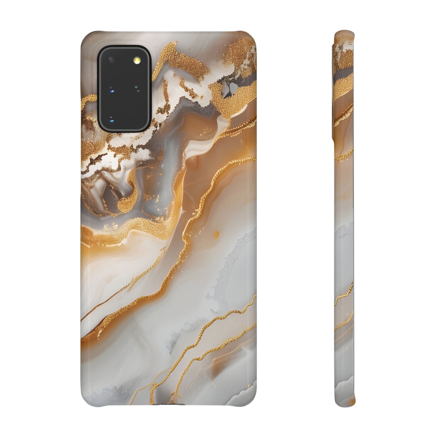 Gold Agate Phone Case – Marble Geode Snap Case