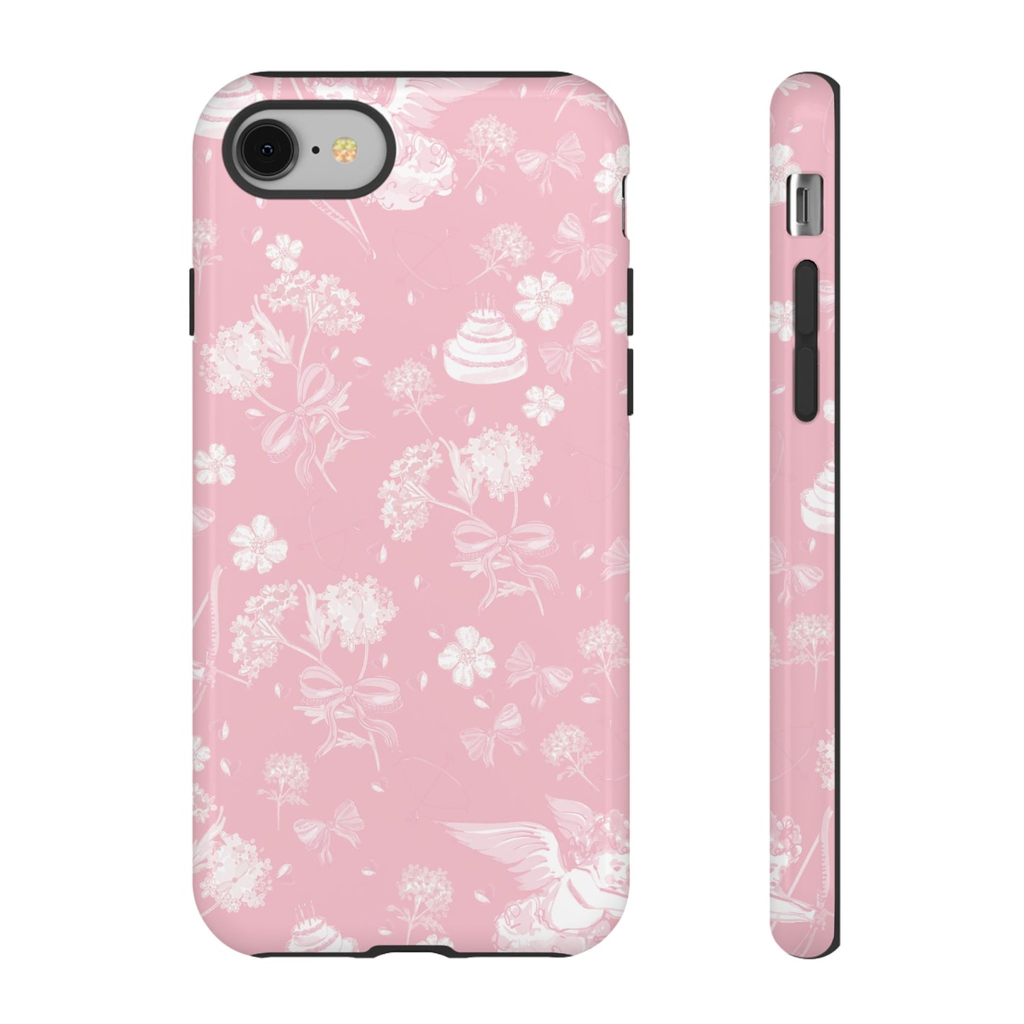 Floral Pink Tough Phone Case – Lightweight Protective Cover
