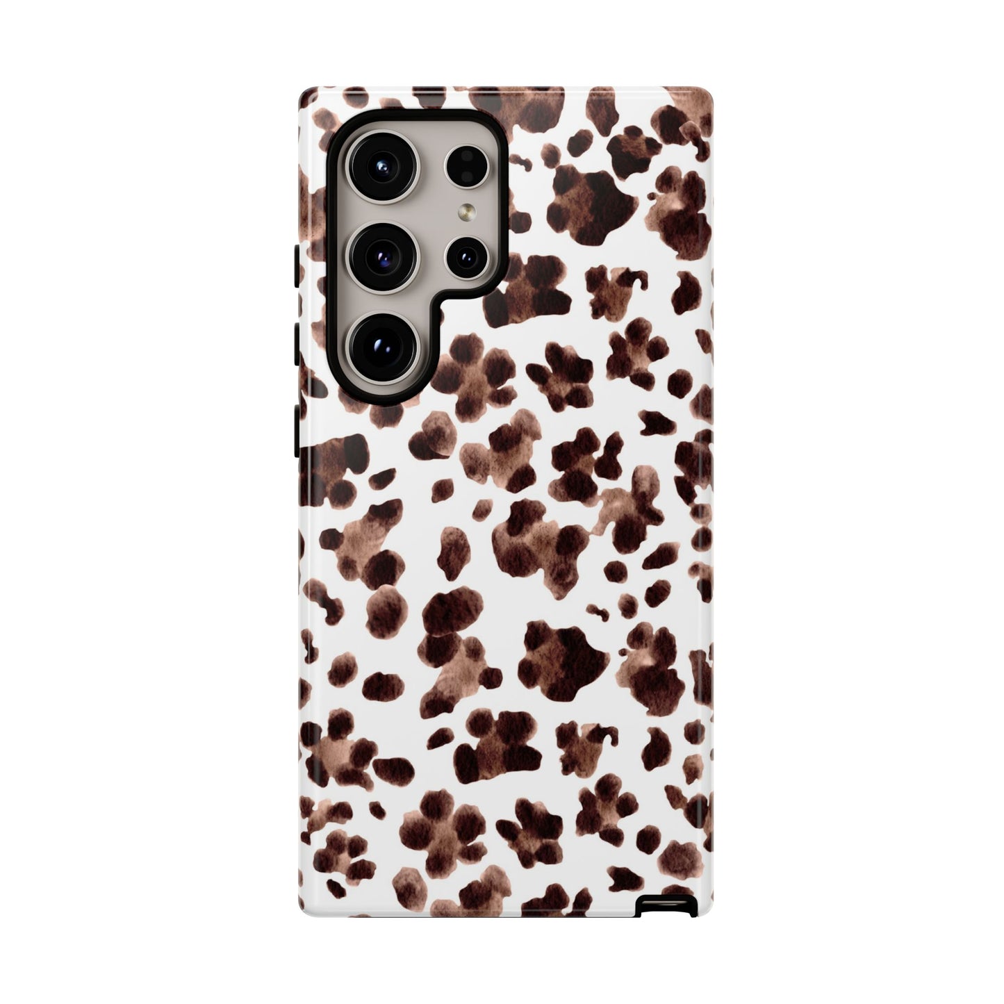 Brown Cowhide Print Phone Case — Tough Protective iPhone Cover