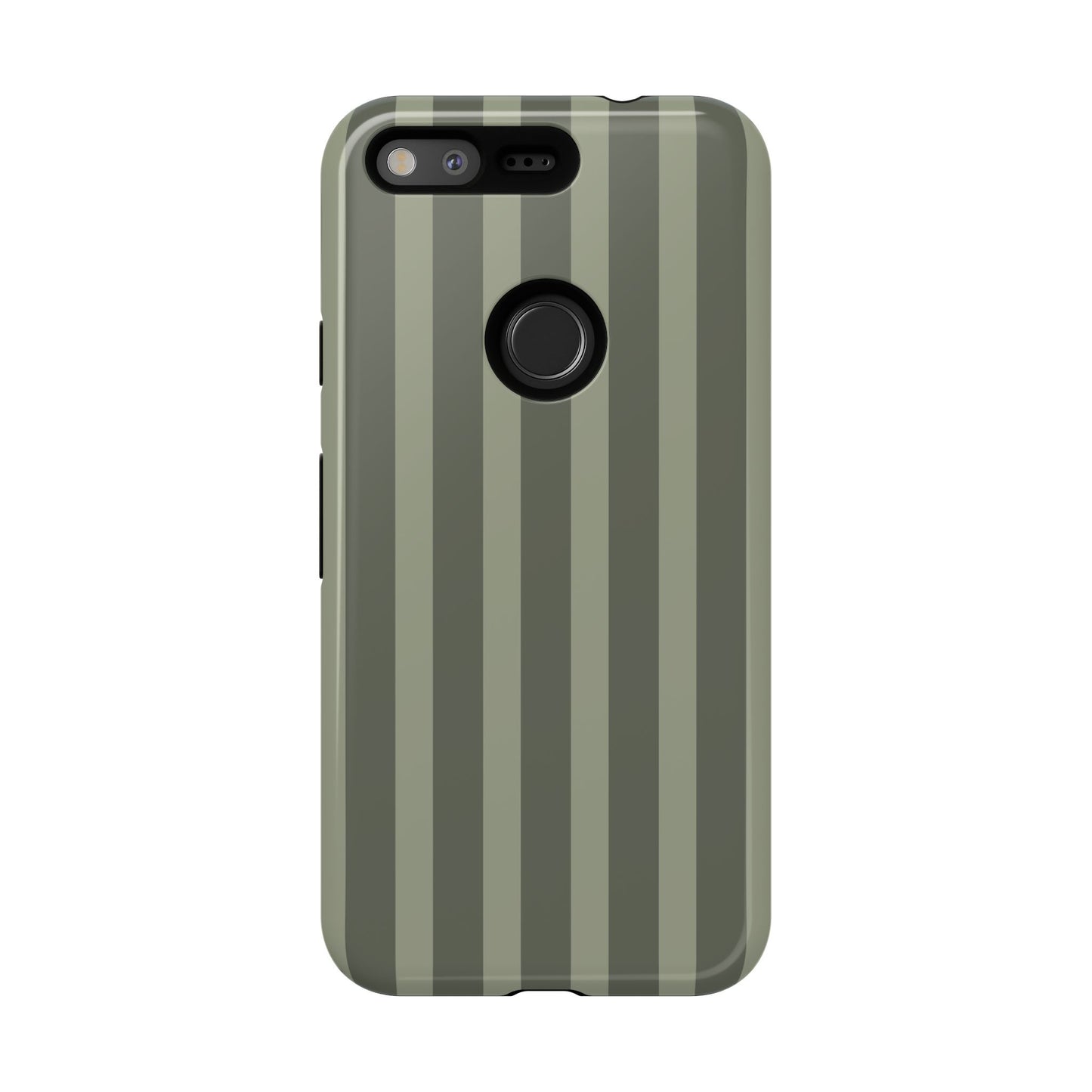 Olive Striped Tough Phone Case — Durable Military-Inspired Protective Cover