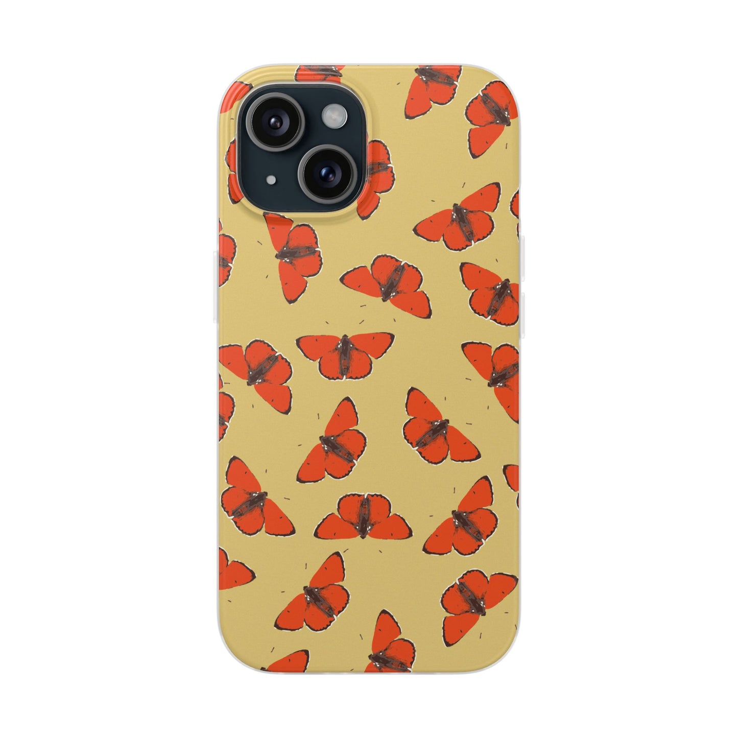 Butterfly Pattern Flexi Phone Case for Apple iPhone and Samsung Galaxy.
