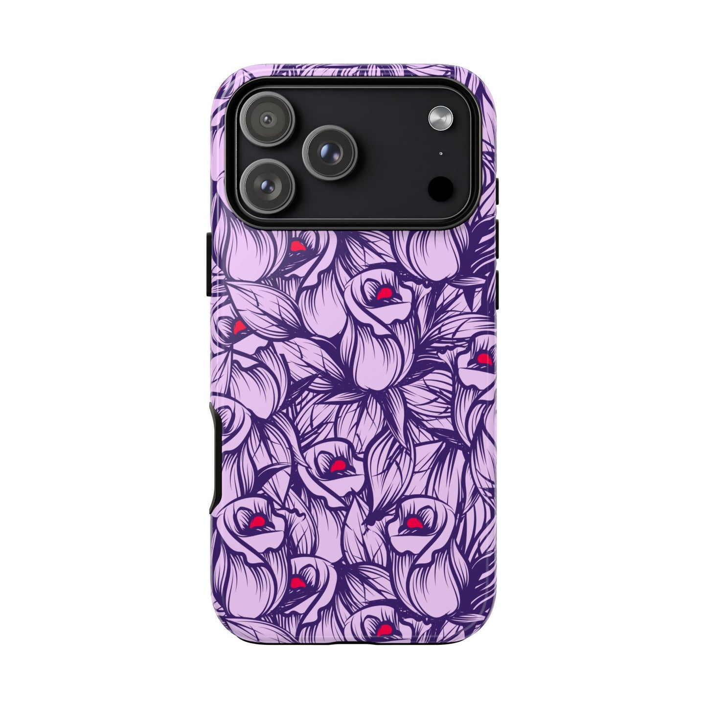 Botanical Floral Purple Rose Phone Case