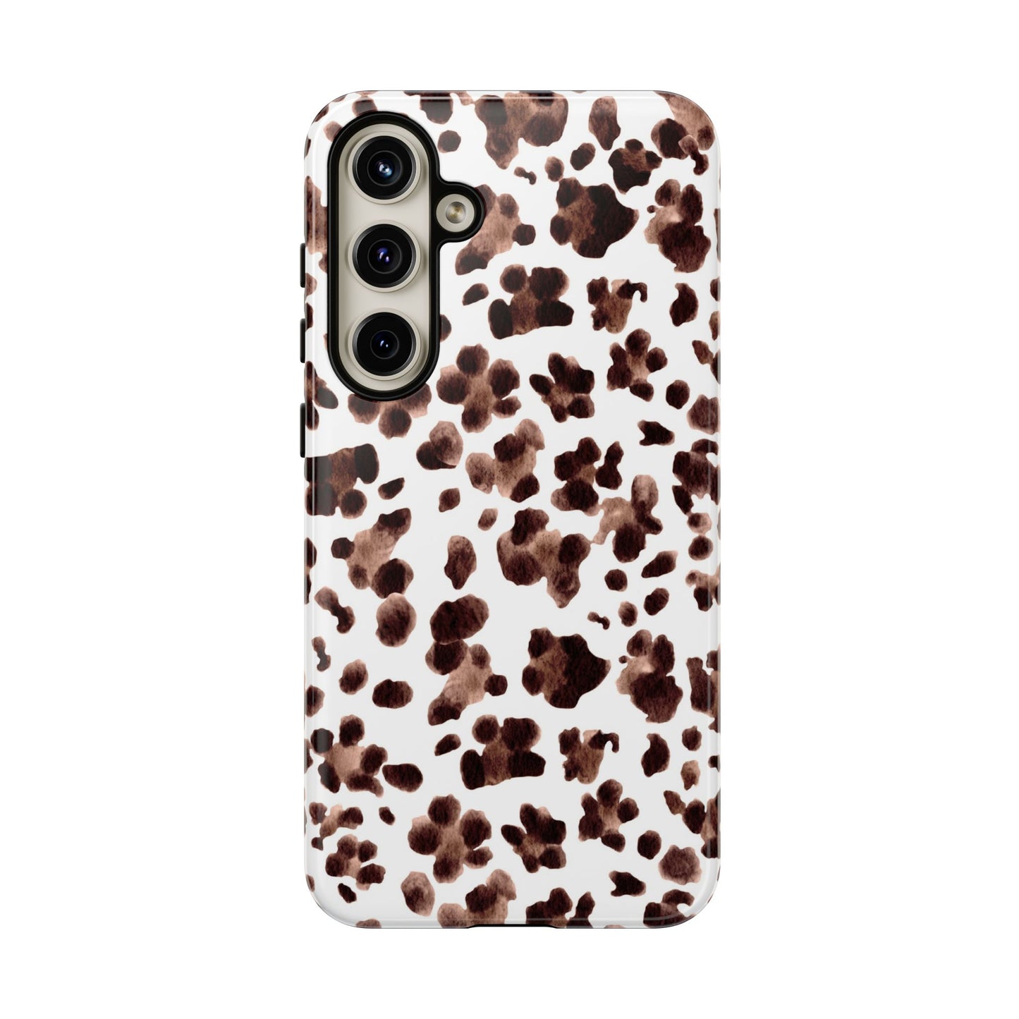 Brown Cowhide Print Phone Case — Tough Protective iPhone Cover