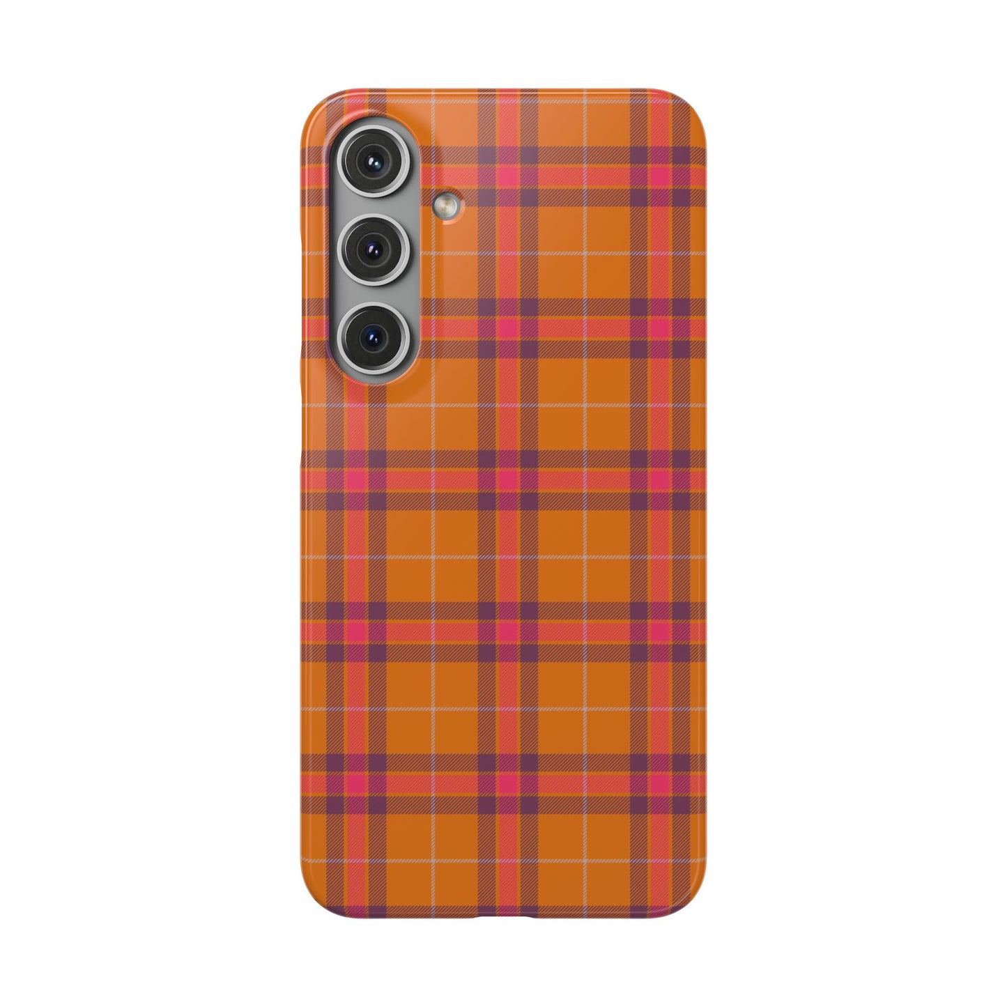 Orange Plaid Snap Phone Case — Autumn Plaid Phone Case