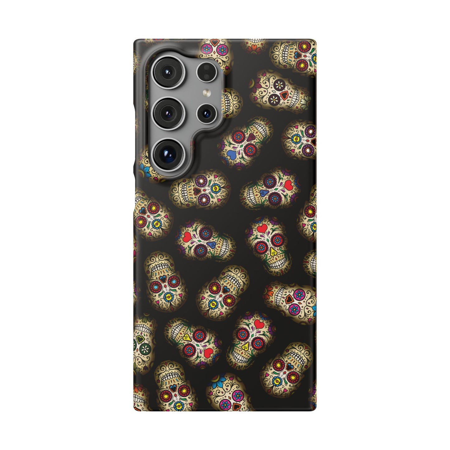 Sugar Skull — Day of the Dead Floral Slim Case for Apple iPhone, Samsung Galaxy and Google Pixel.