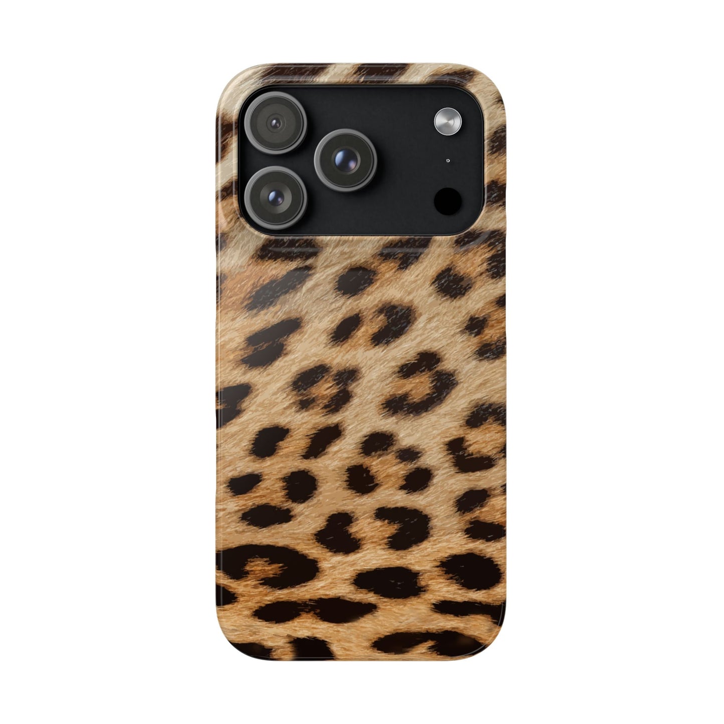 Leopard Print Slim Phone Case for Apple iPhone, Samsung Galaxy and Google Pixel.