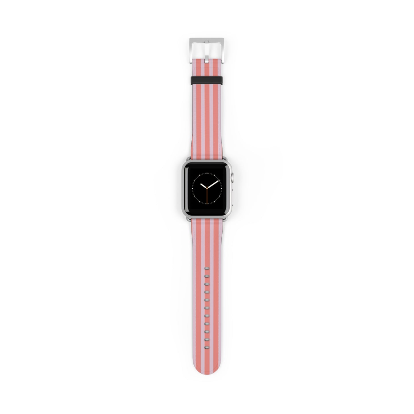 Pink Striped Silicone Watch Band – Slim Fashion Apple Watch Strap